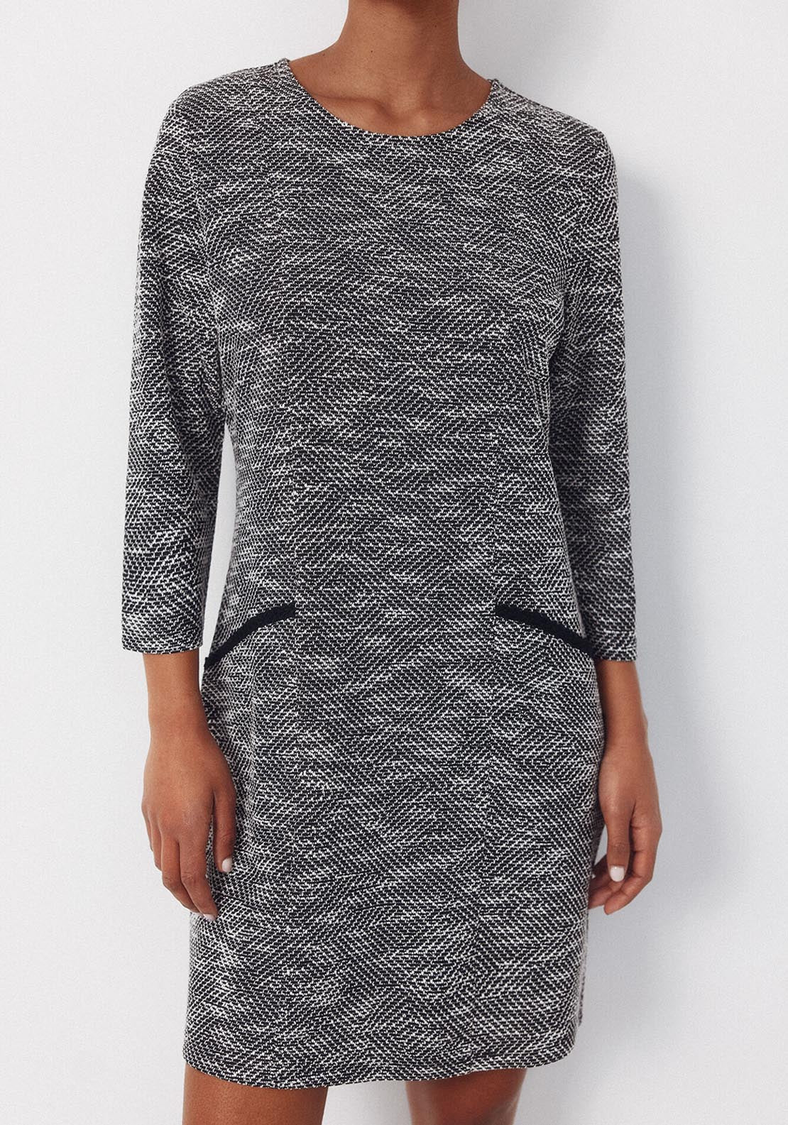 Short Tweed Dress - Burgundy