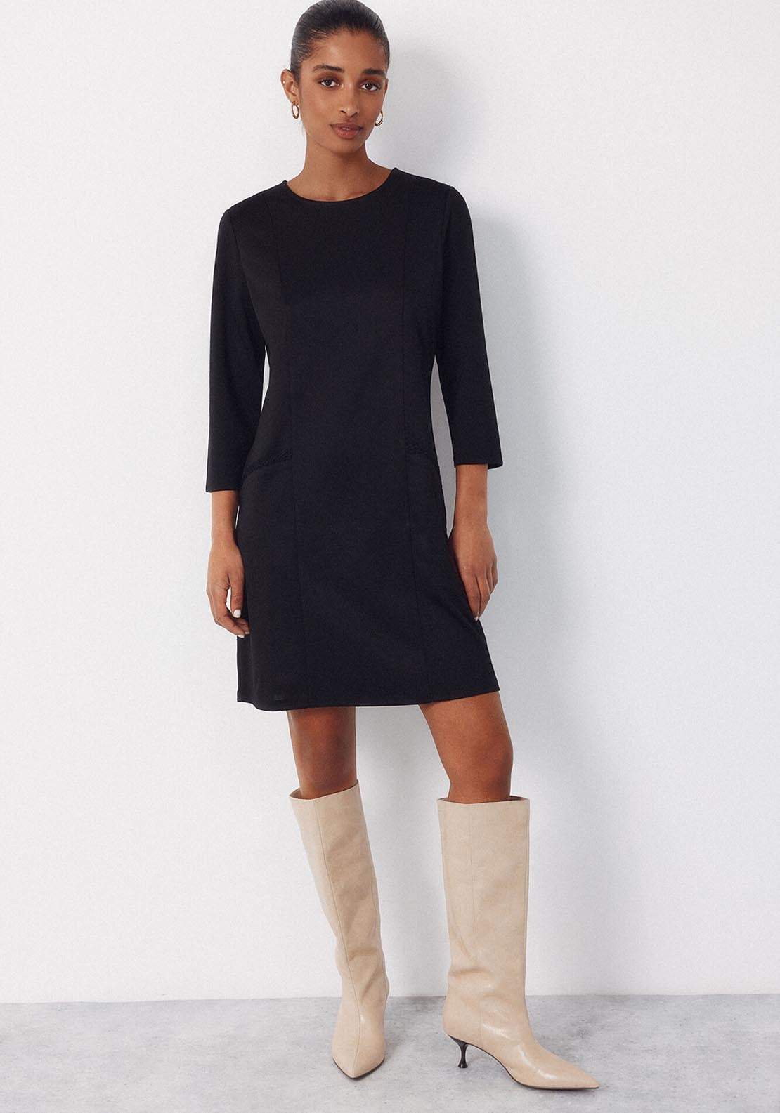 Short Tweed Dress - Black