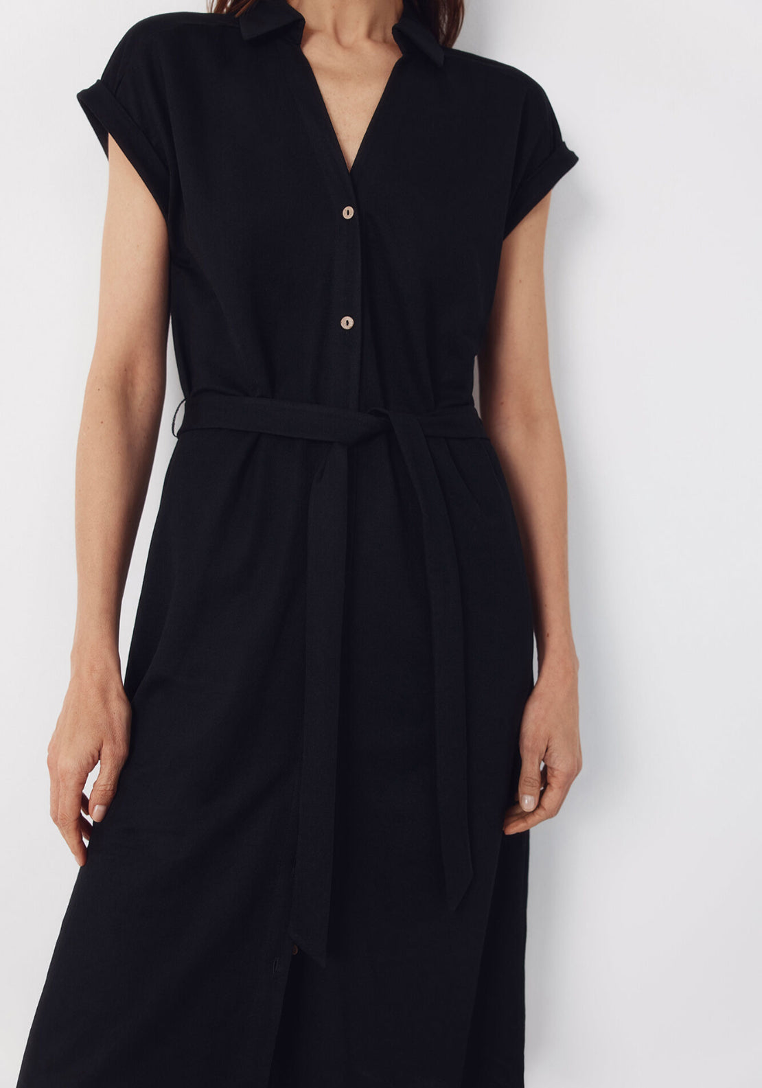 Shirt Dress - Black