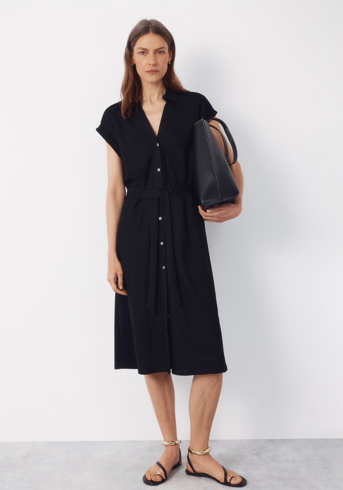 Shirt Dress - Black