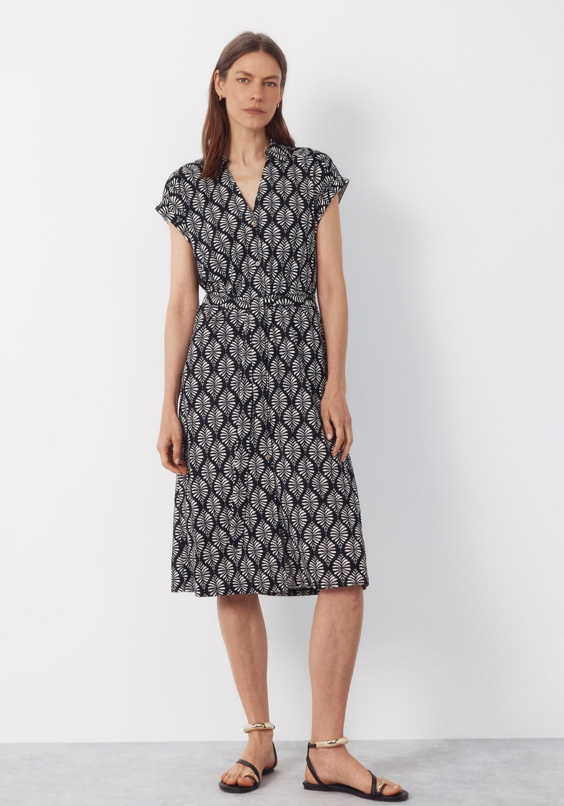 Cortefiel Shirt Dress - Grey 1 Shaws Department Stores