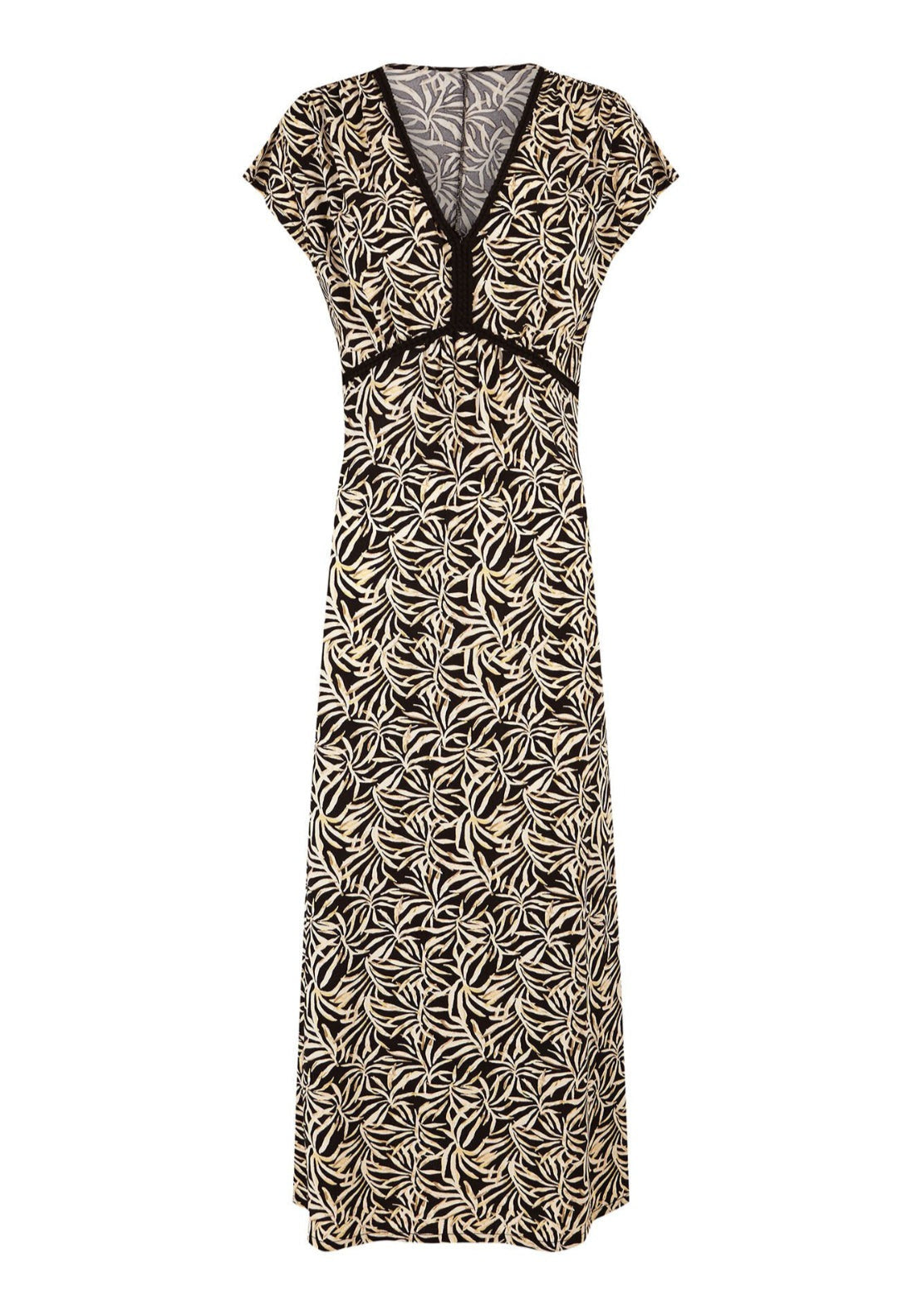 Cortefiel Braided Floral Print Dress - Grey 6 Shaws Department Stores