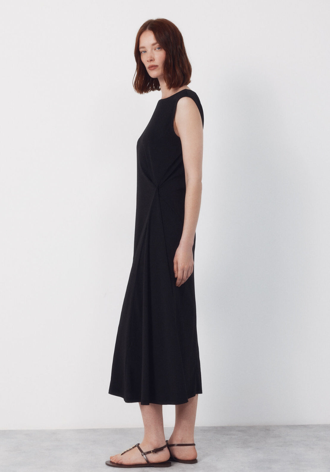 Side Knot Dress - Black