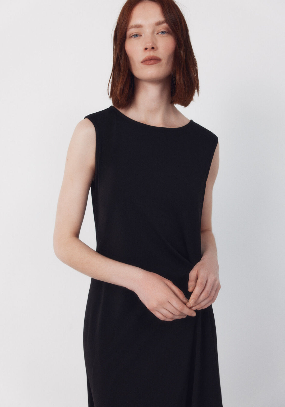 Side Knot Dress - Black