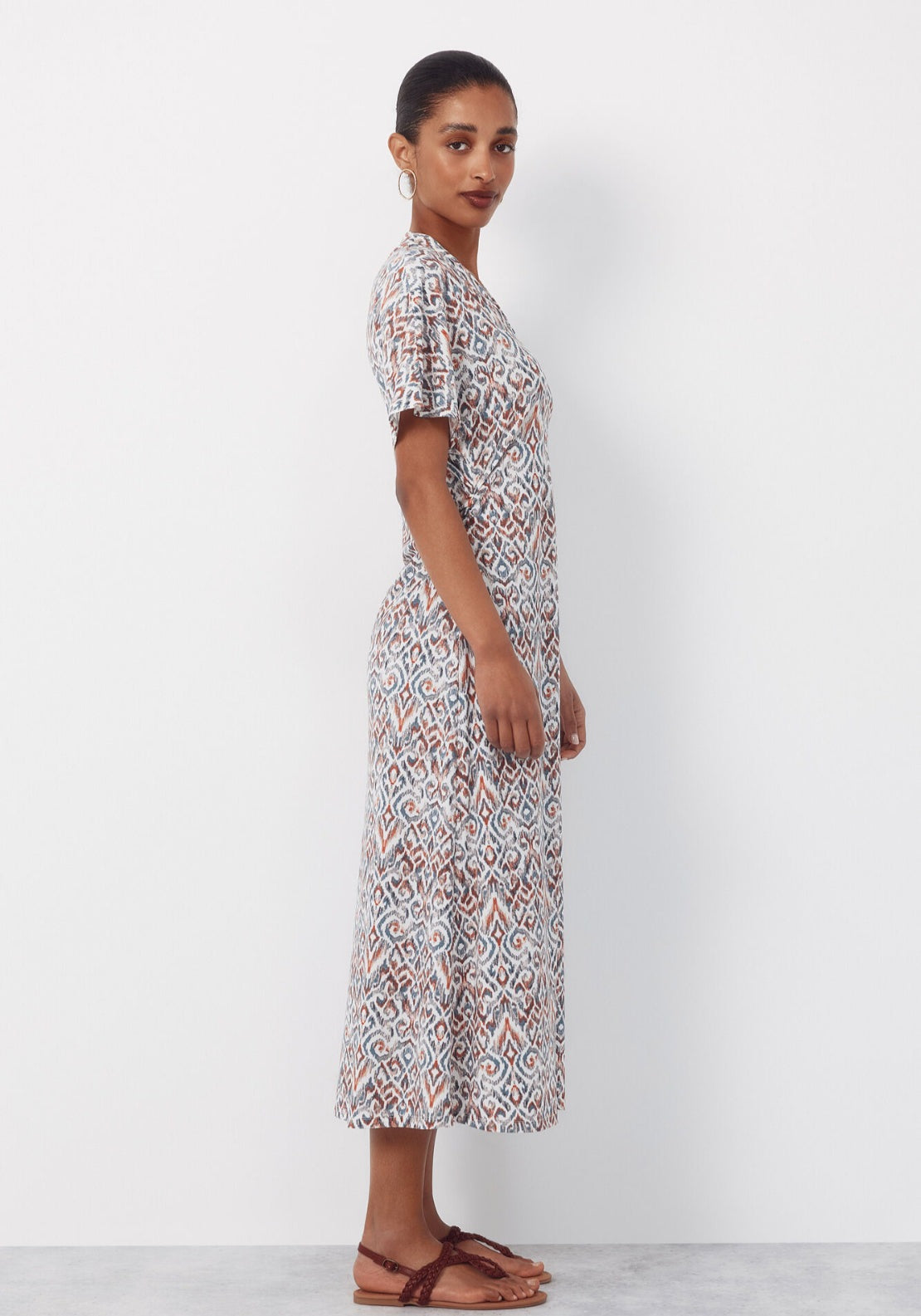 Cortefiel Printed Jersey Dress - Multicoloured 3 Shaws Department Stores