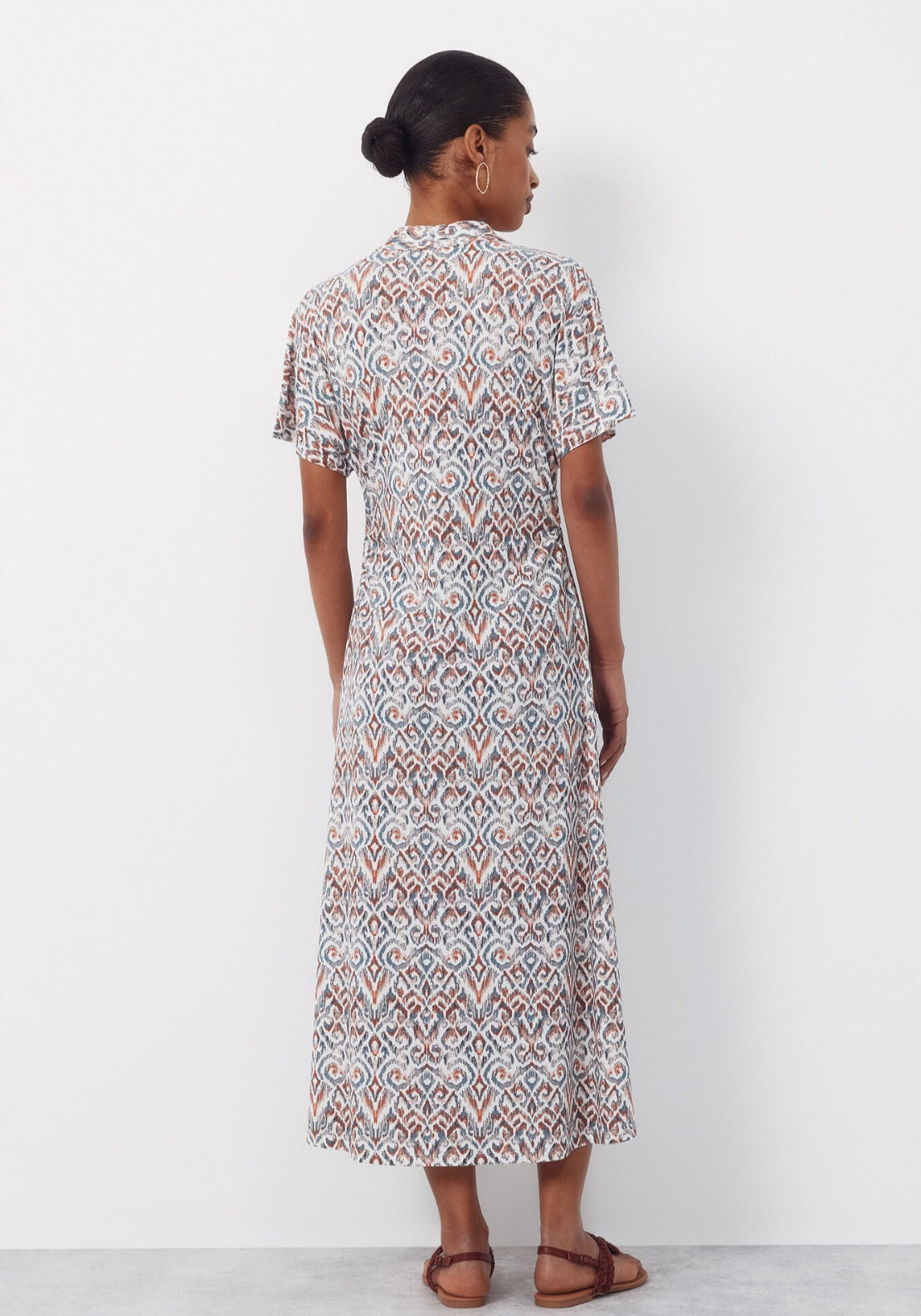 Cortefiel Printed Jersey Dress - Multicoloured 2 Shaws Department Stores