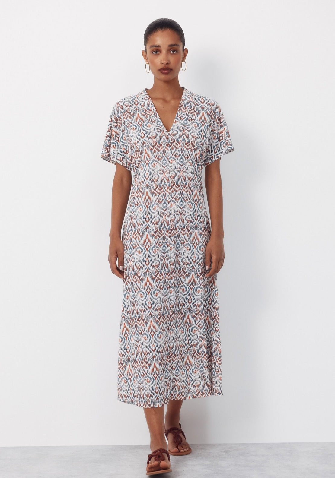 Cortefiel Printed Jersey Dress - Multicoloured 5 Shaws Department Stores