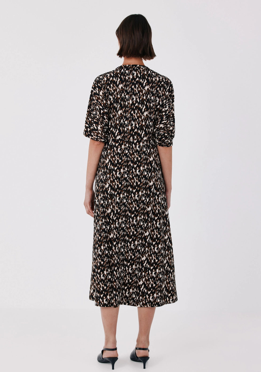 Fluid Stretch Dress - Blue Print