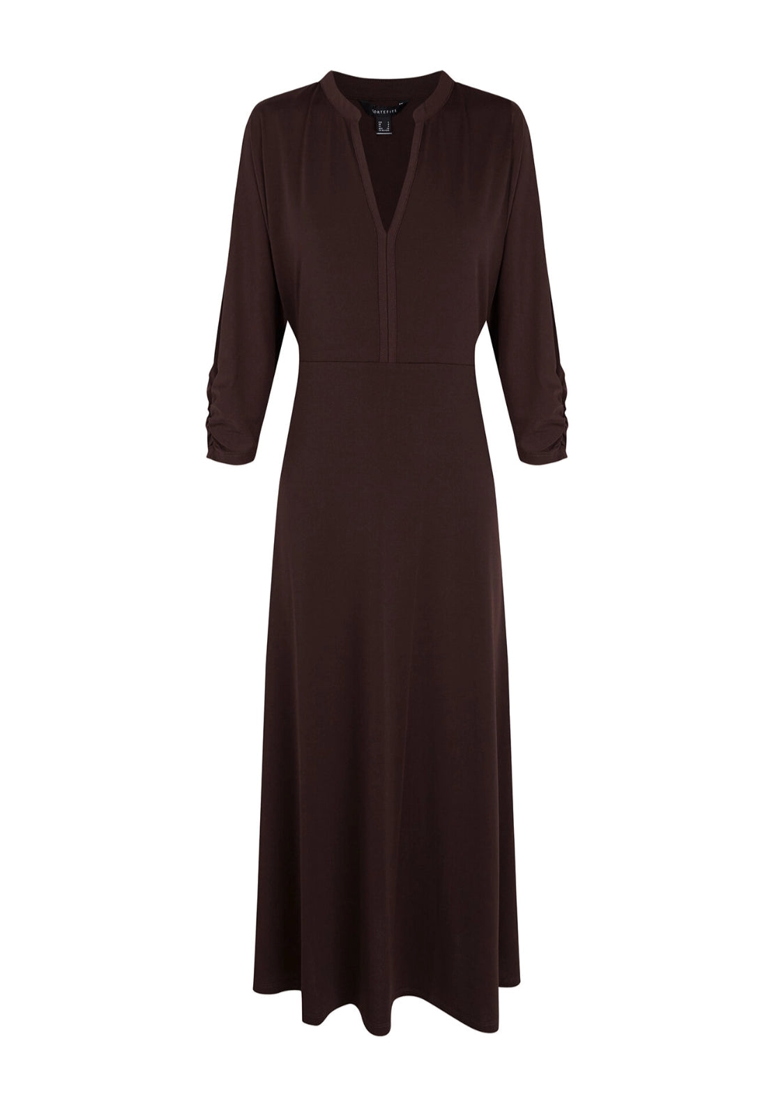 Fluid Stretch Dress - Dark Brown