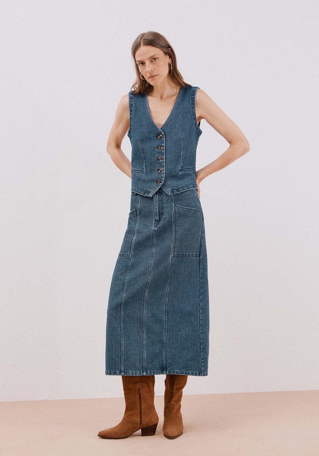 Denim Vest - Blue