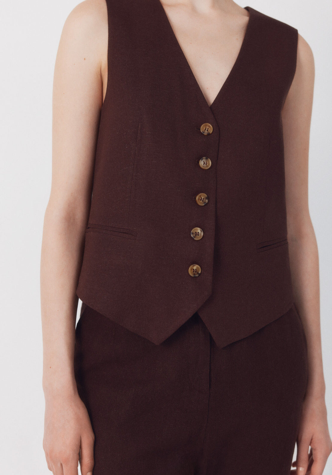 Tailored Waistcoat - Dark Brown