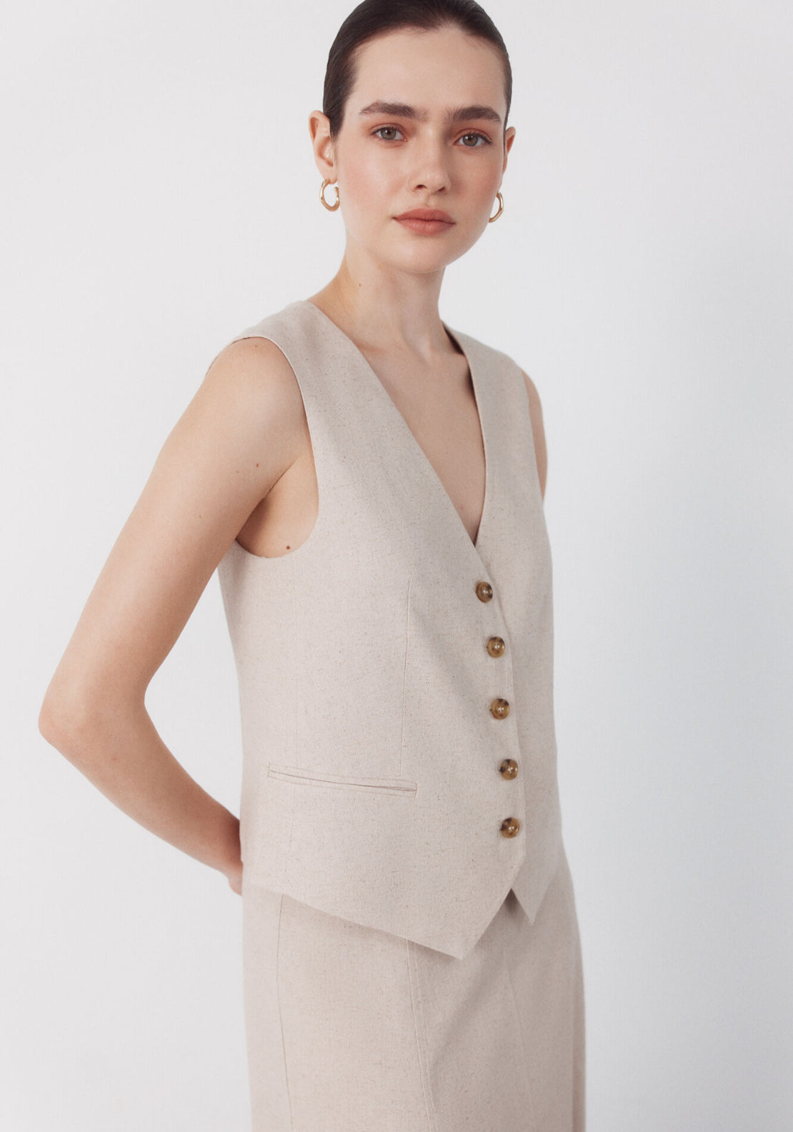 Tailored Waistcoat - Sand
