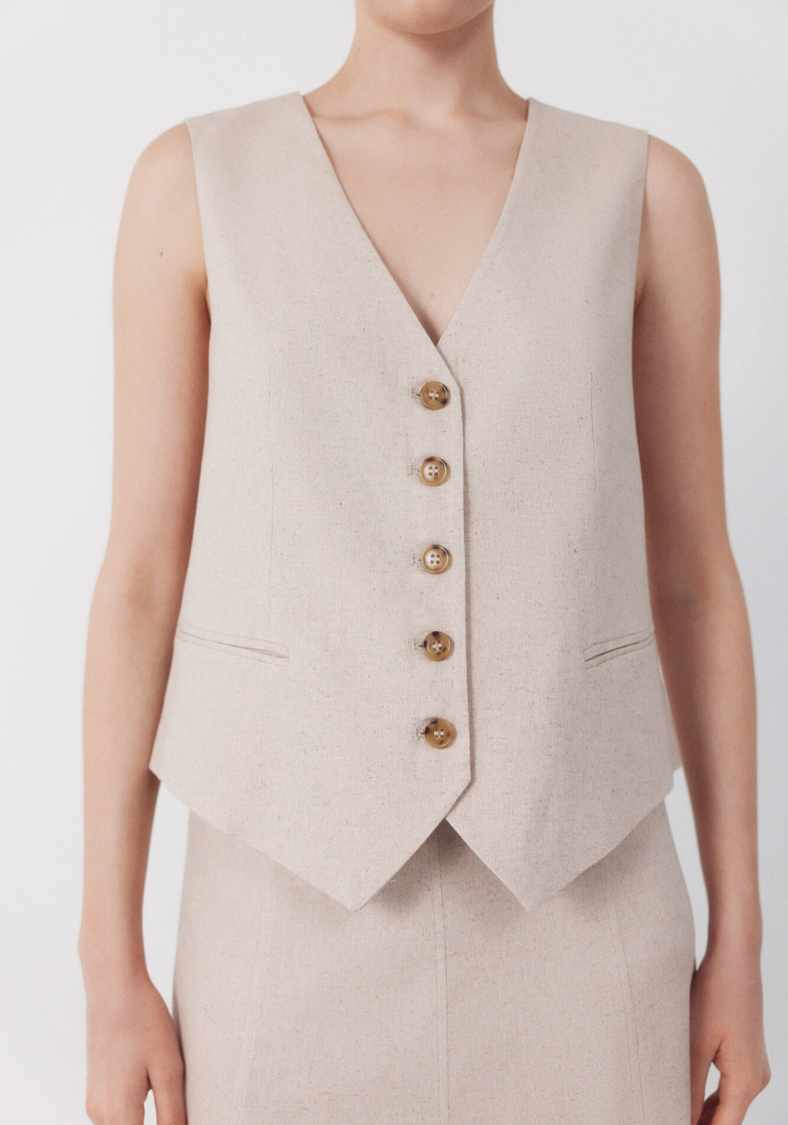 Tailored Waistcoat - Sand