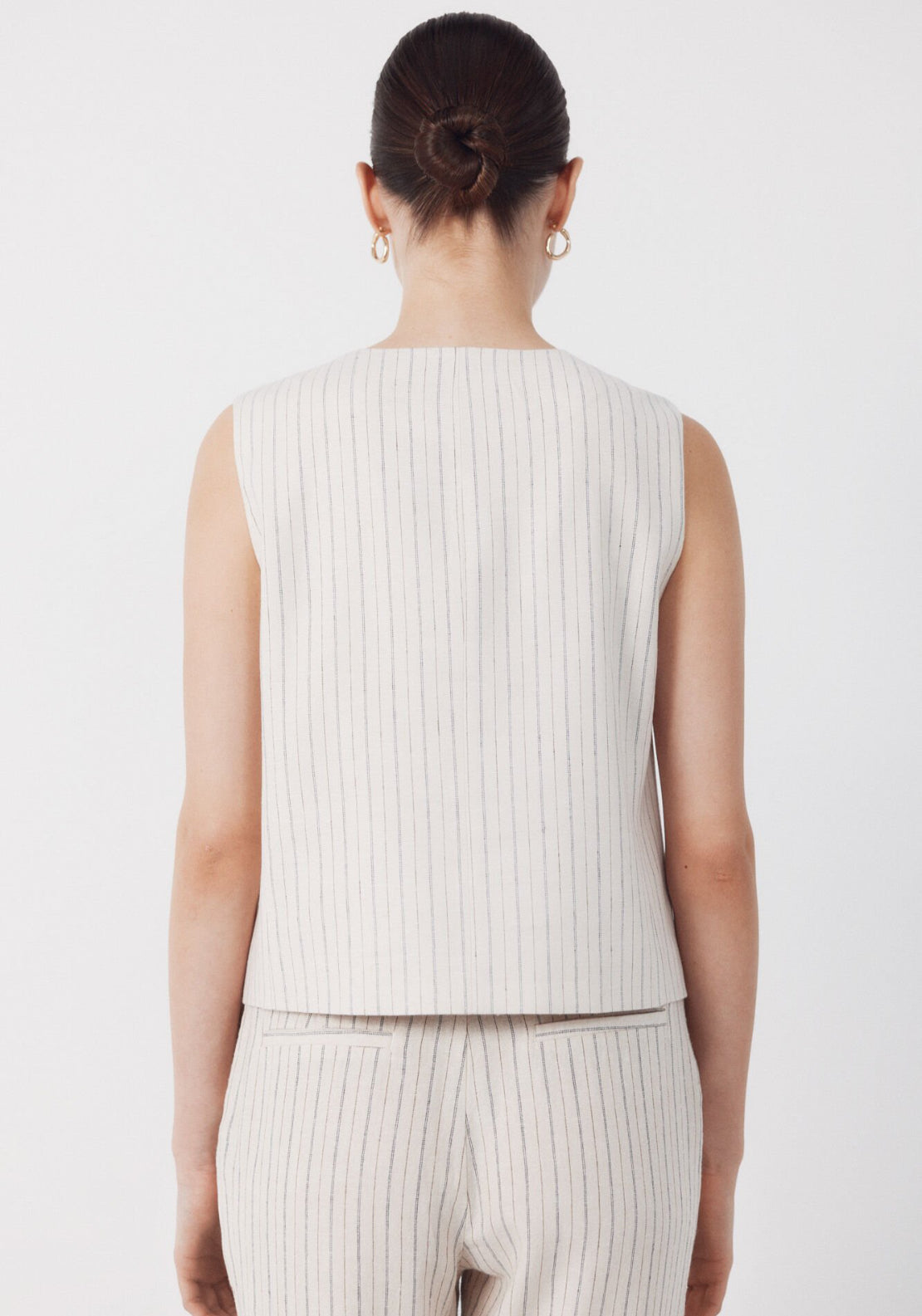 Tailored Waistcoat - White Print