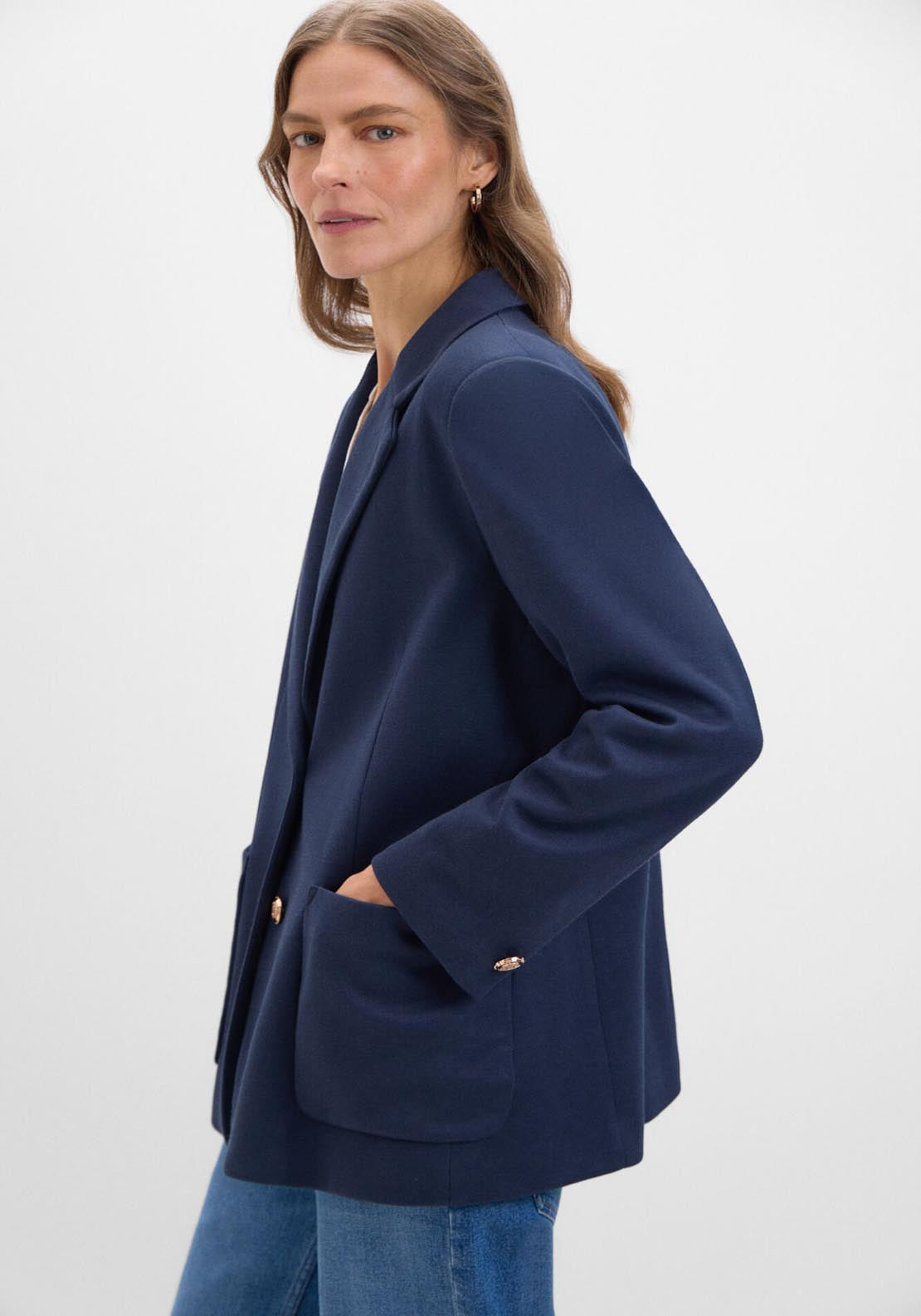 Cortefiel Pique Blazer - Navy 5 Shaws Department Stores