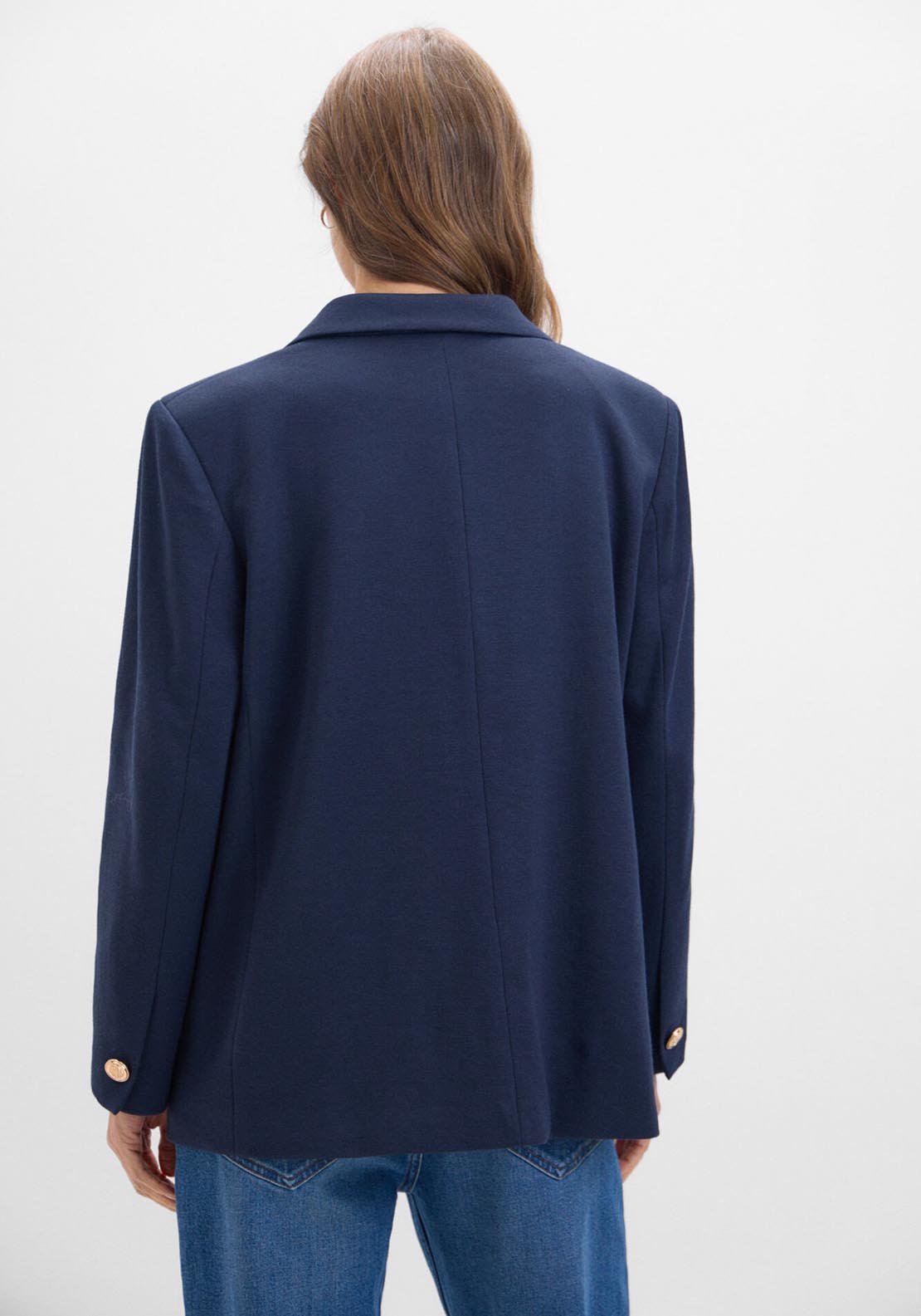 Cortefiel Pique Blazer - Navy 6 Shaws Department Stores