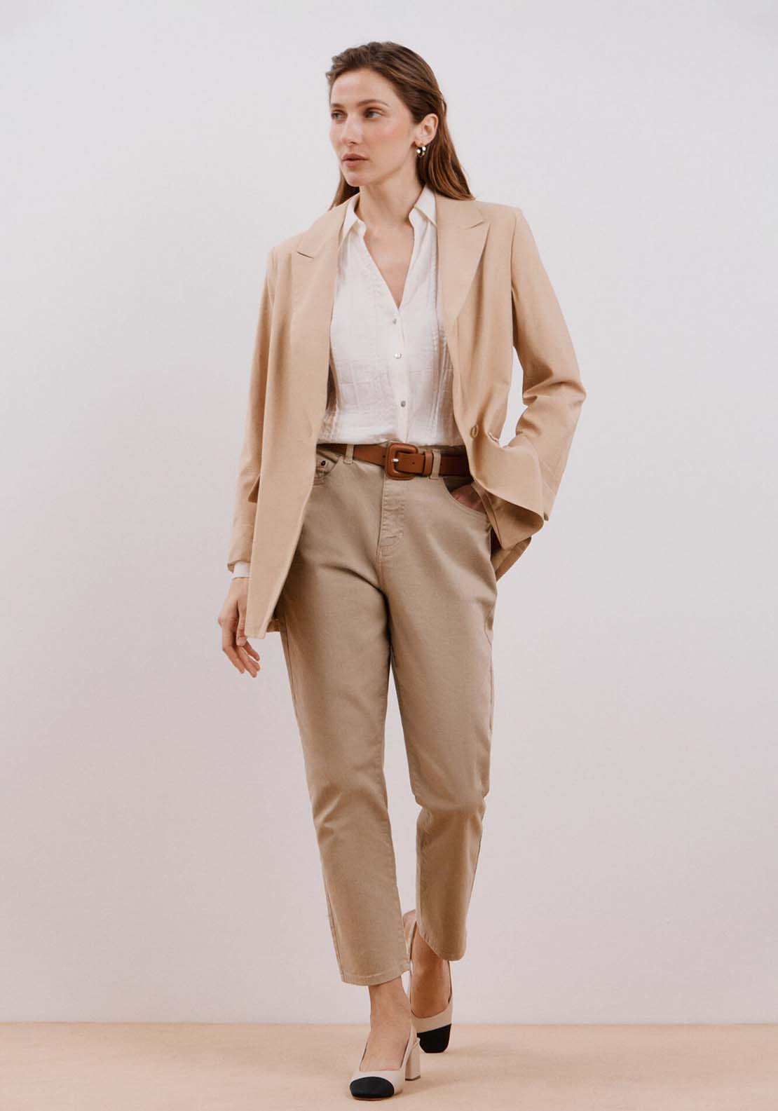 Cortefiel Light blazer - Beige/camel 6 Shaws Department Stores
