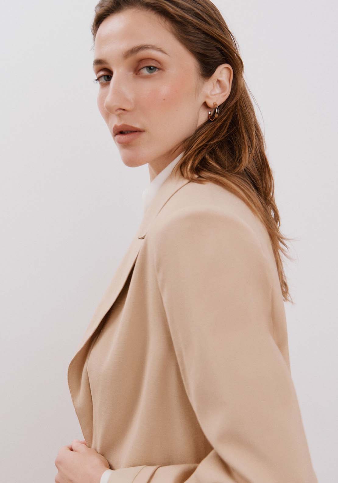 Cortefiel Light blazer - Beige/camel 3 Shaws Department Stores