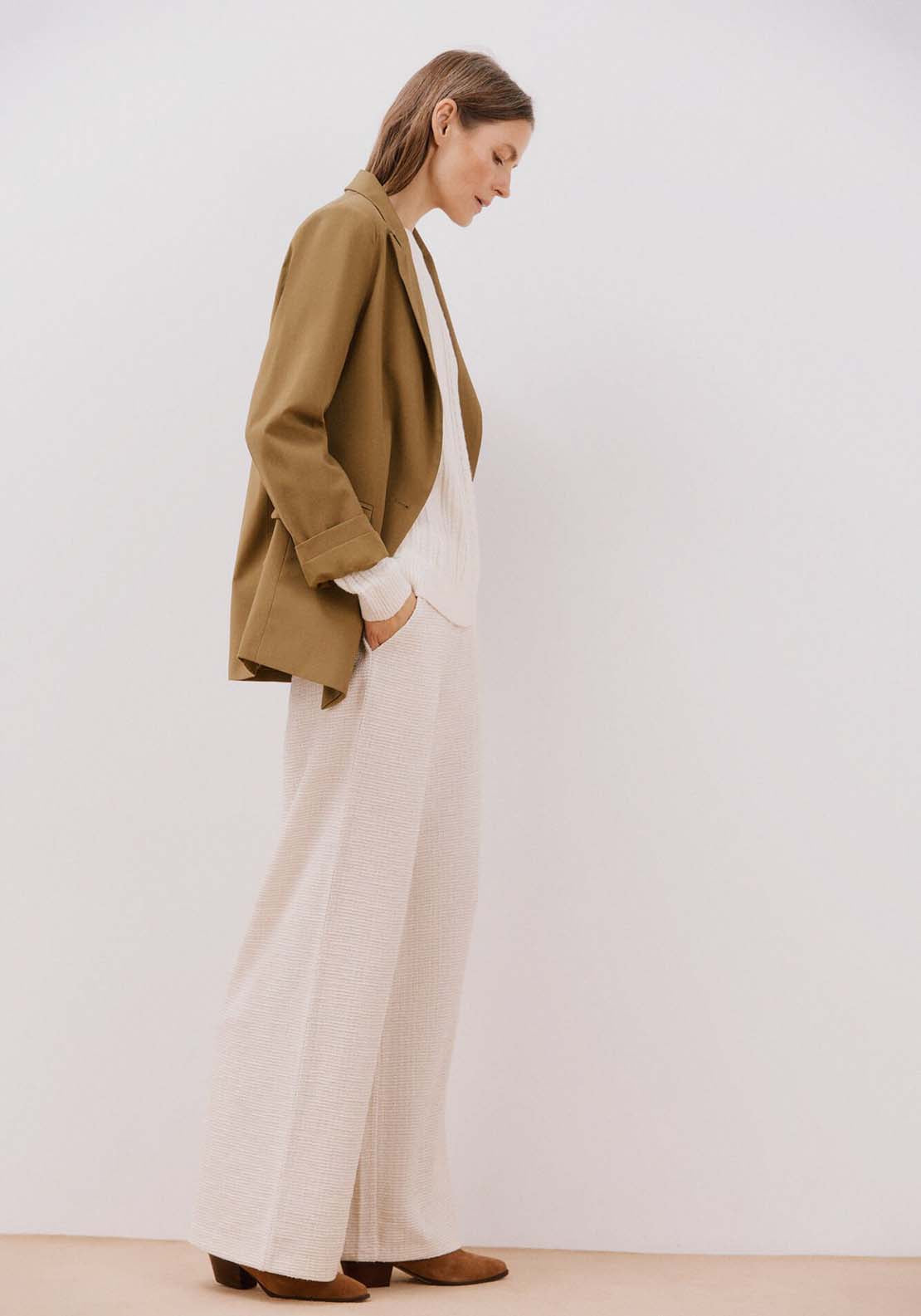 Cortefiel Light blazer - Light Khaki 4 Shaws Department Stores