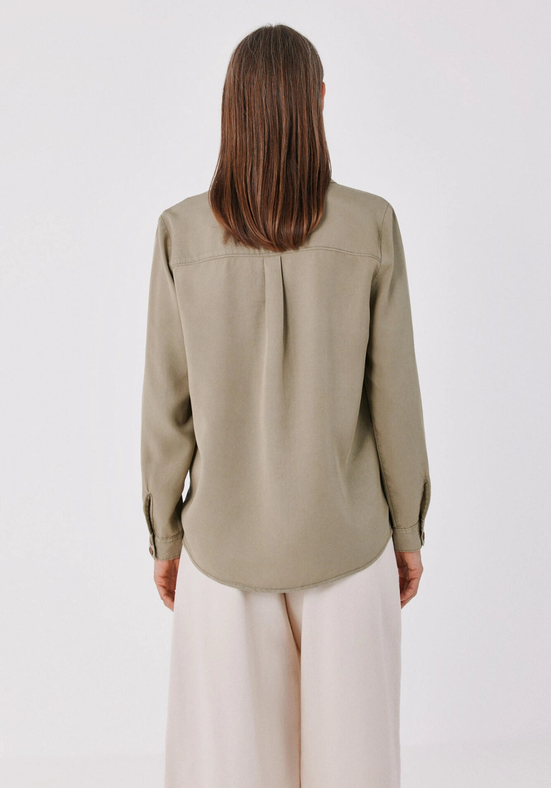 Soft Lyocell Cargo Shirt - Green