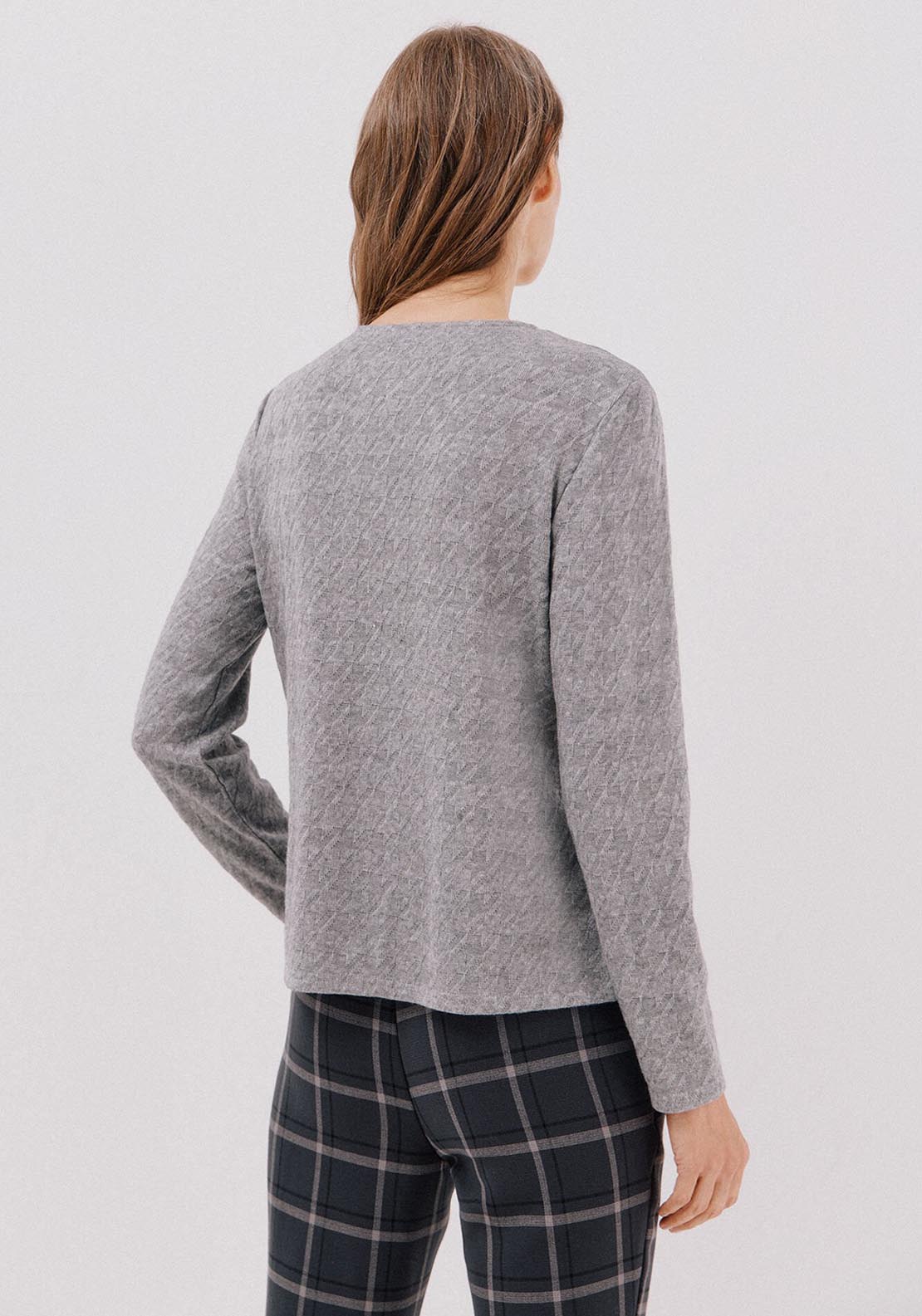 Houndstooth Jacket - Grey