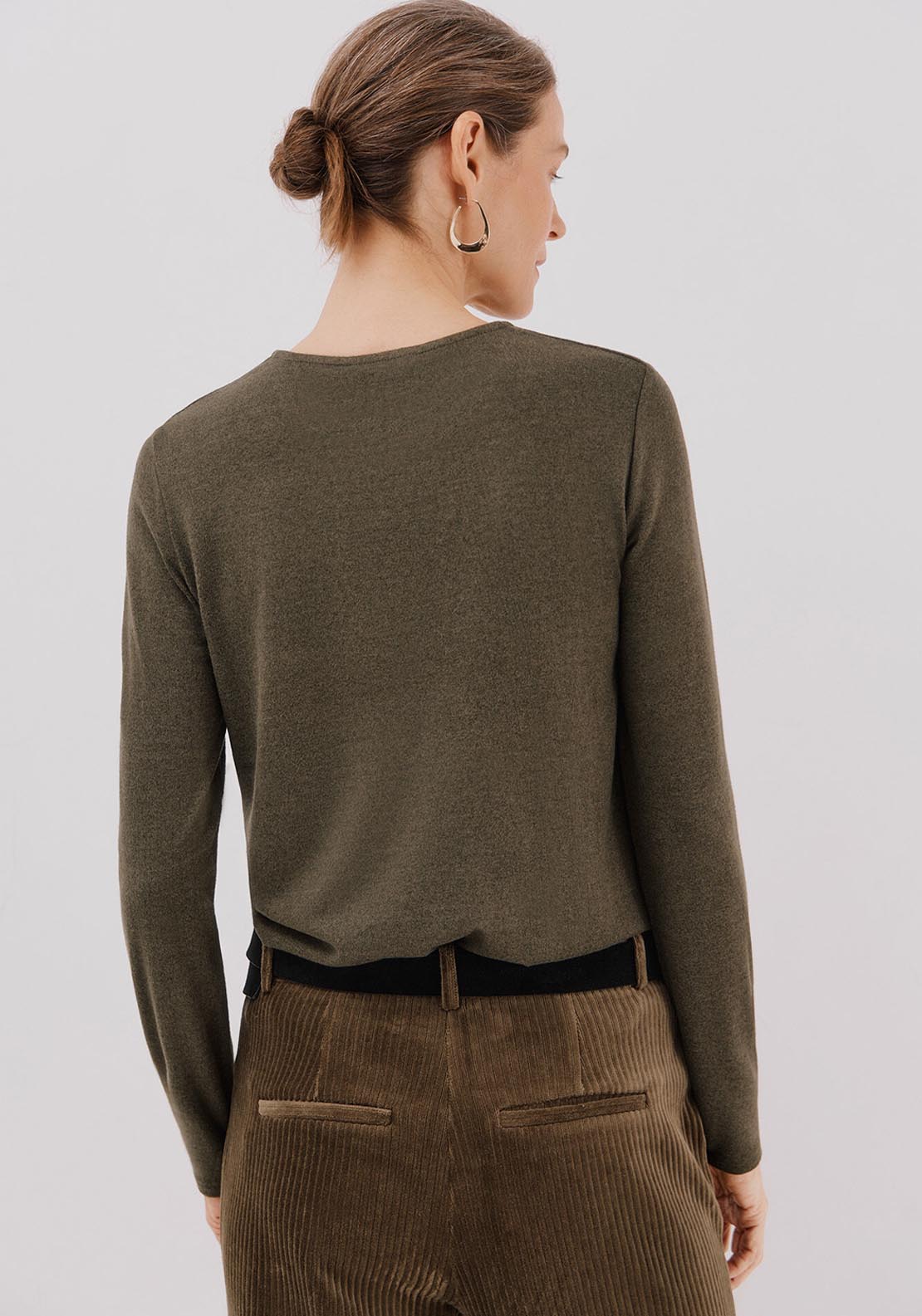 T-Shirt With Pearl &amp; Rhinestone Details - Green