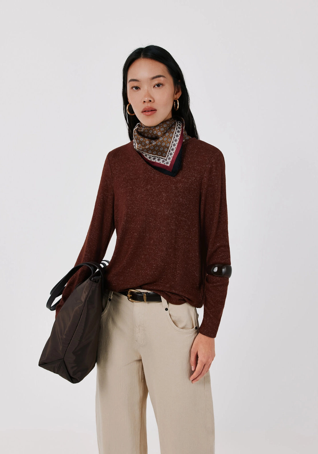 Box Fit Sweater - Tan