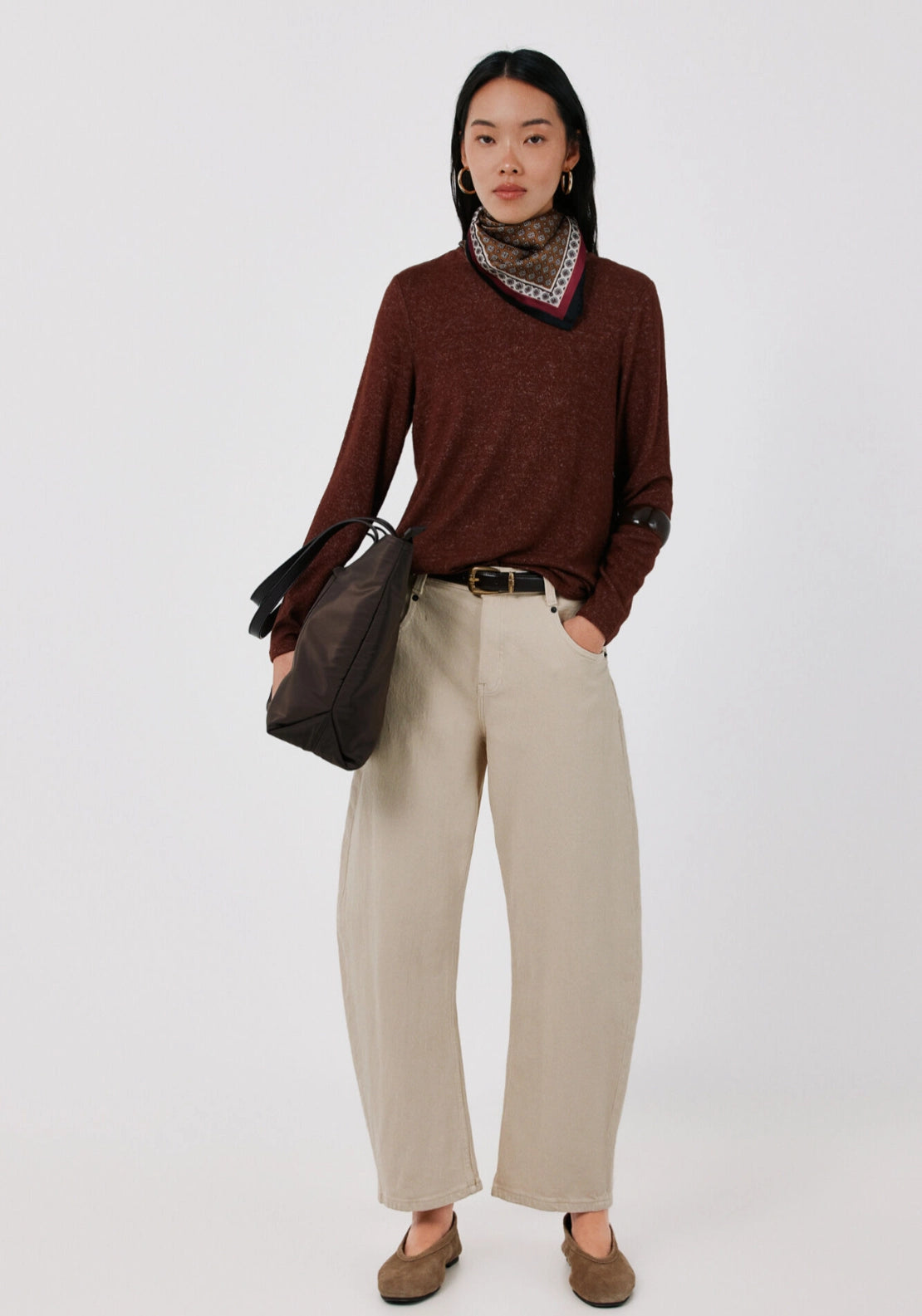 Box Fit Sweater - Tan