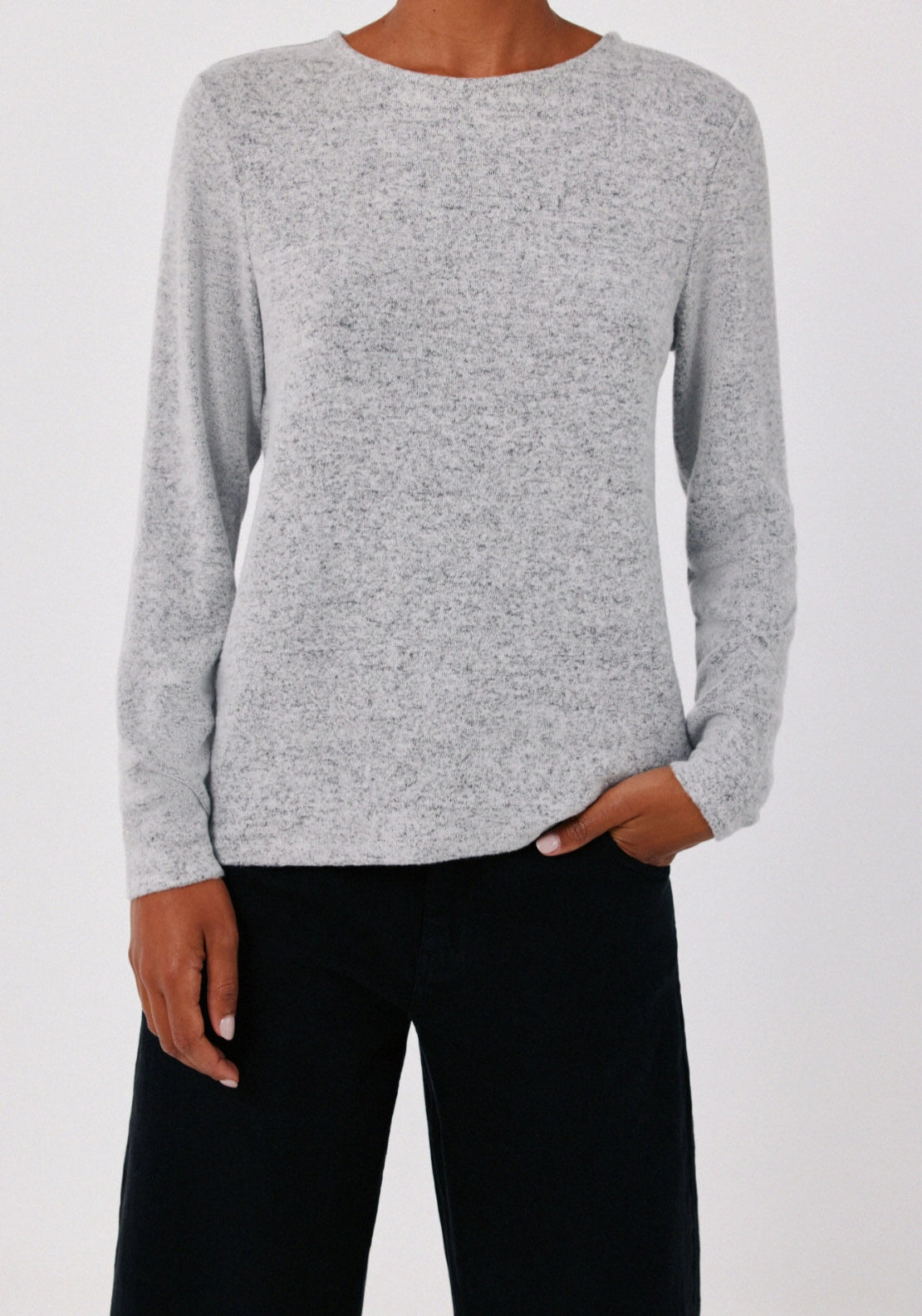 Cortefiel Box Fit Sweater - Medium Grey 3 Shaws Department Stores