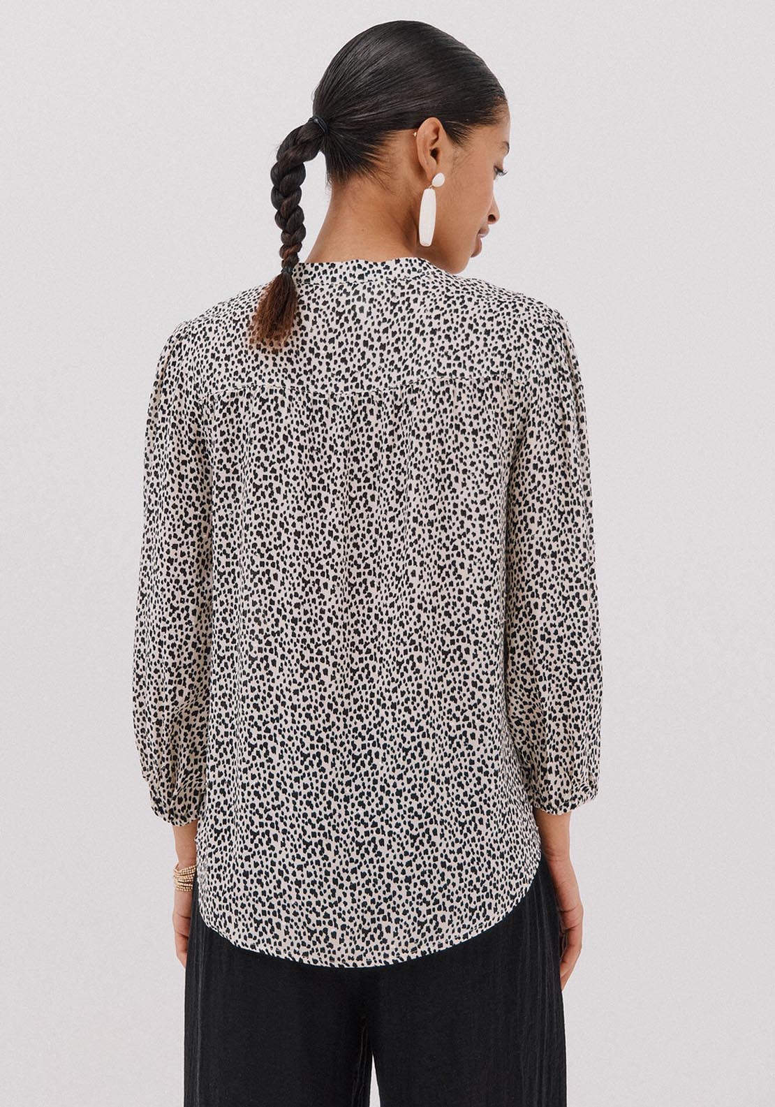 Cortefiel Plumetti Blouse - White 2 Shaws Department Stores