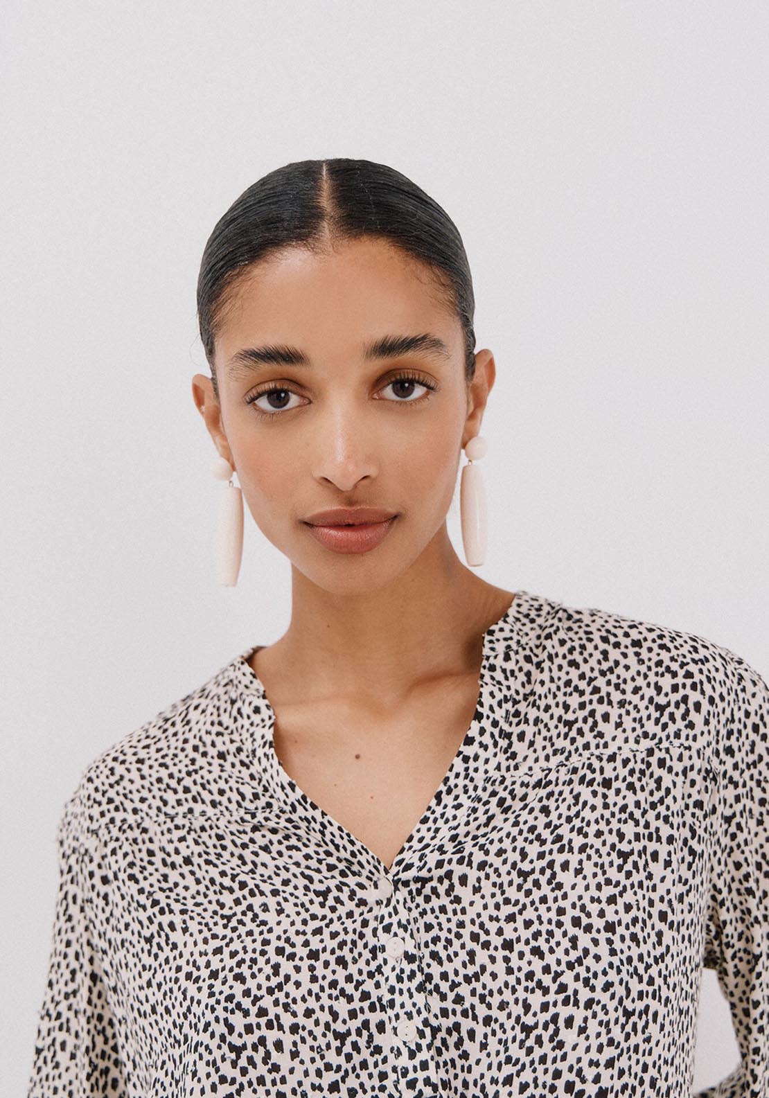 Cortefiel Plumetti Blouse - White 3 Shaws Department Stores