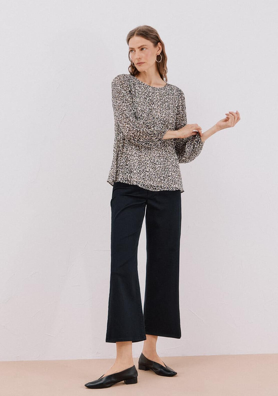 Pleated Blouse - White