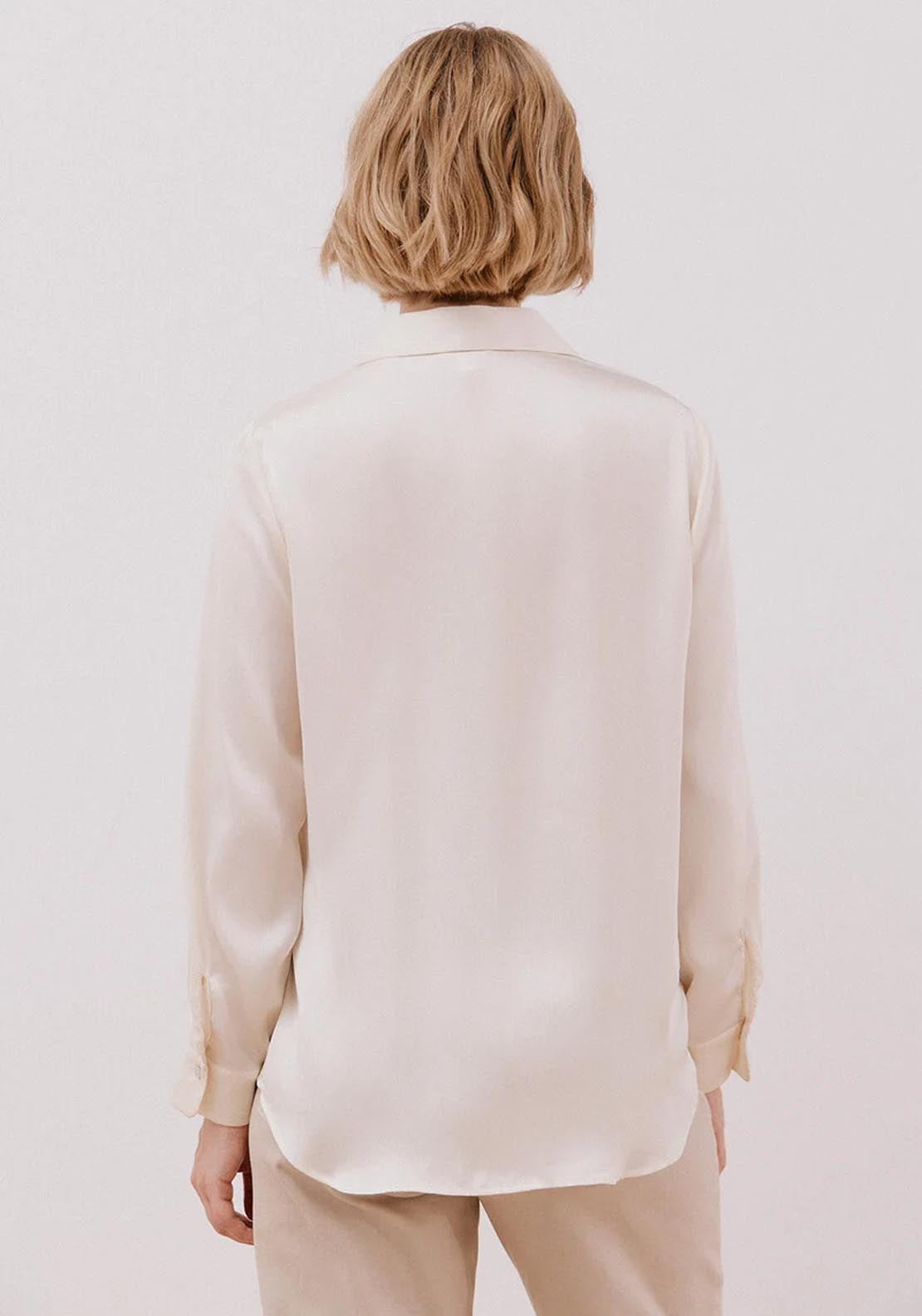Satin Finish Shirt - Cream