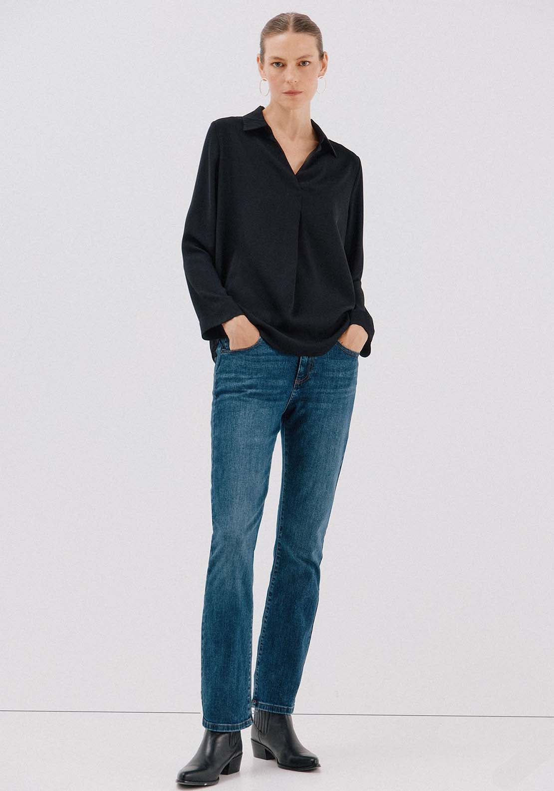 Pleated Shirt - Black