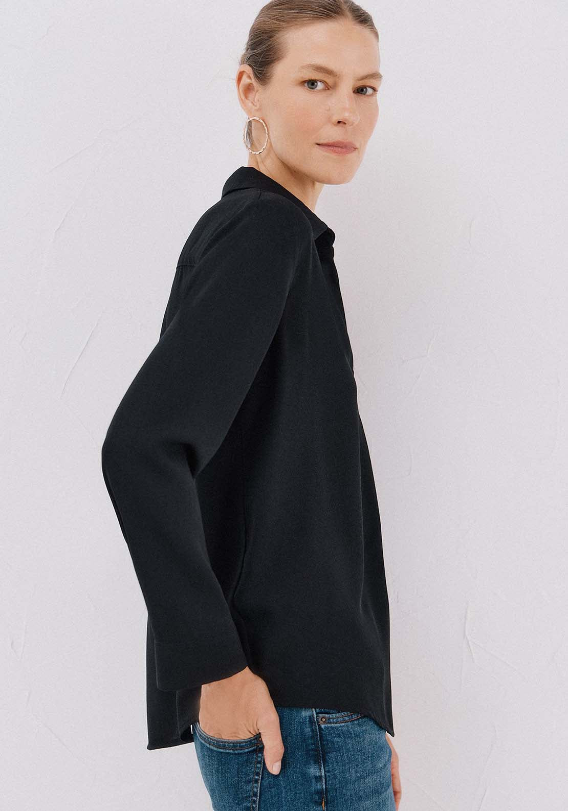 Pleated Shirt - Black