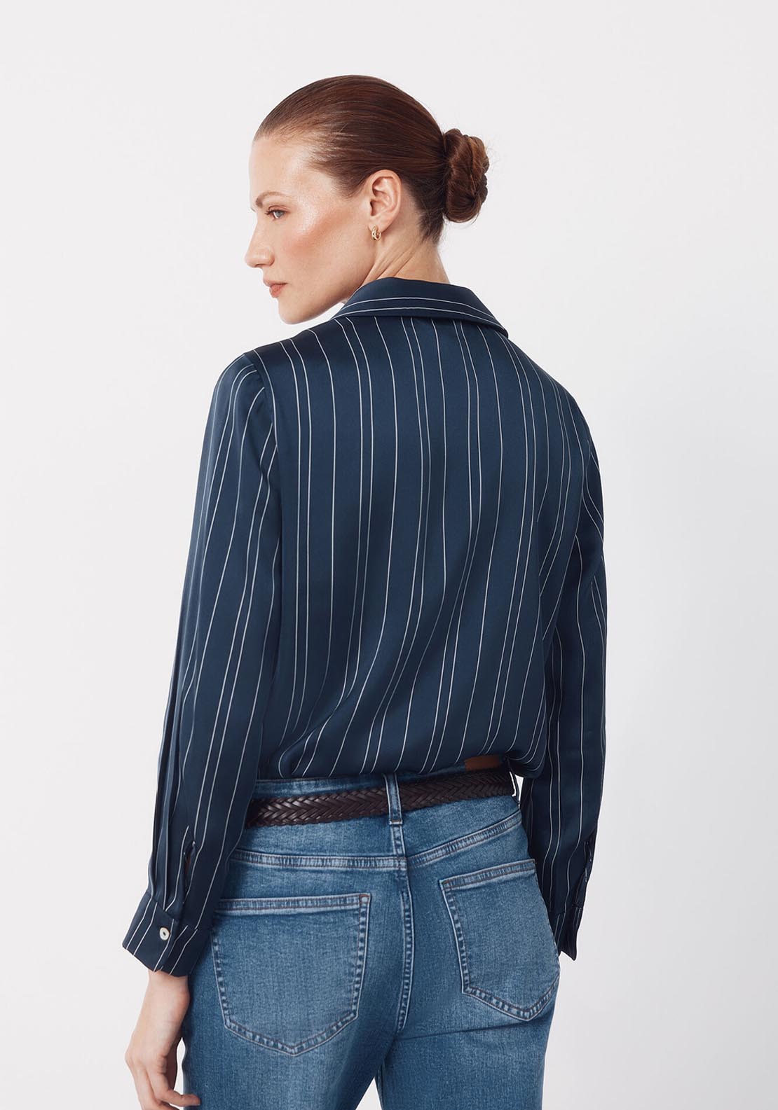 Satin Finish Shirt - Blue
