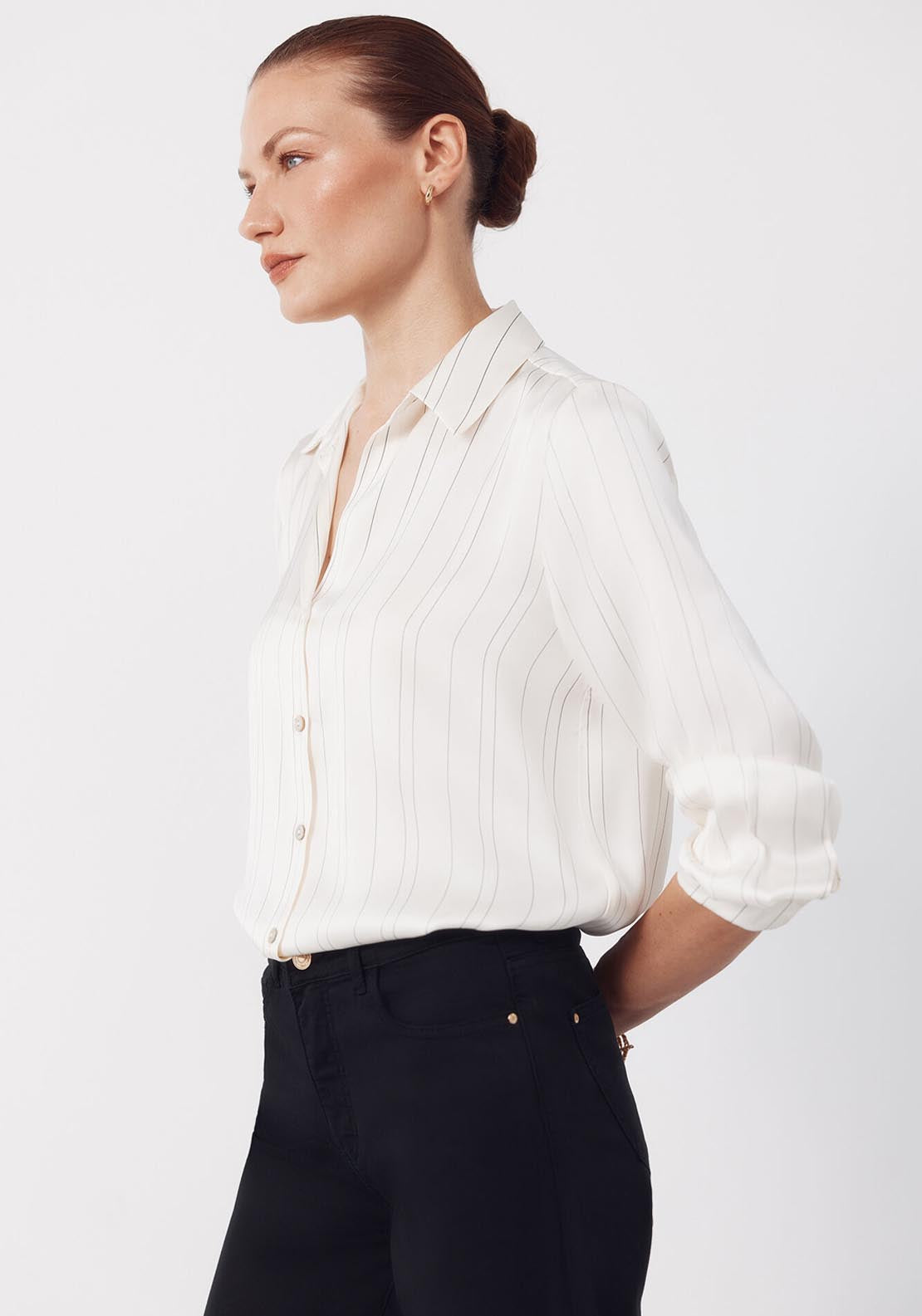 Satin Finish Shirt - Burgundy