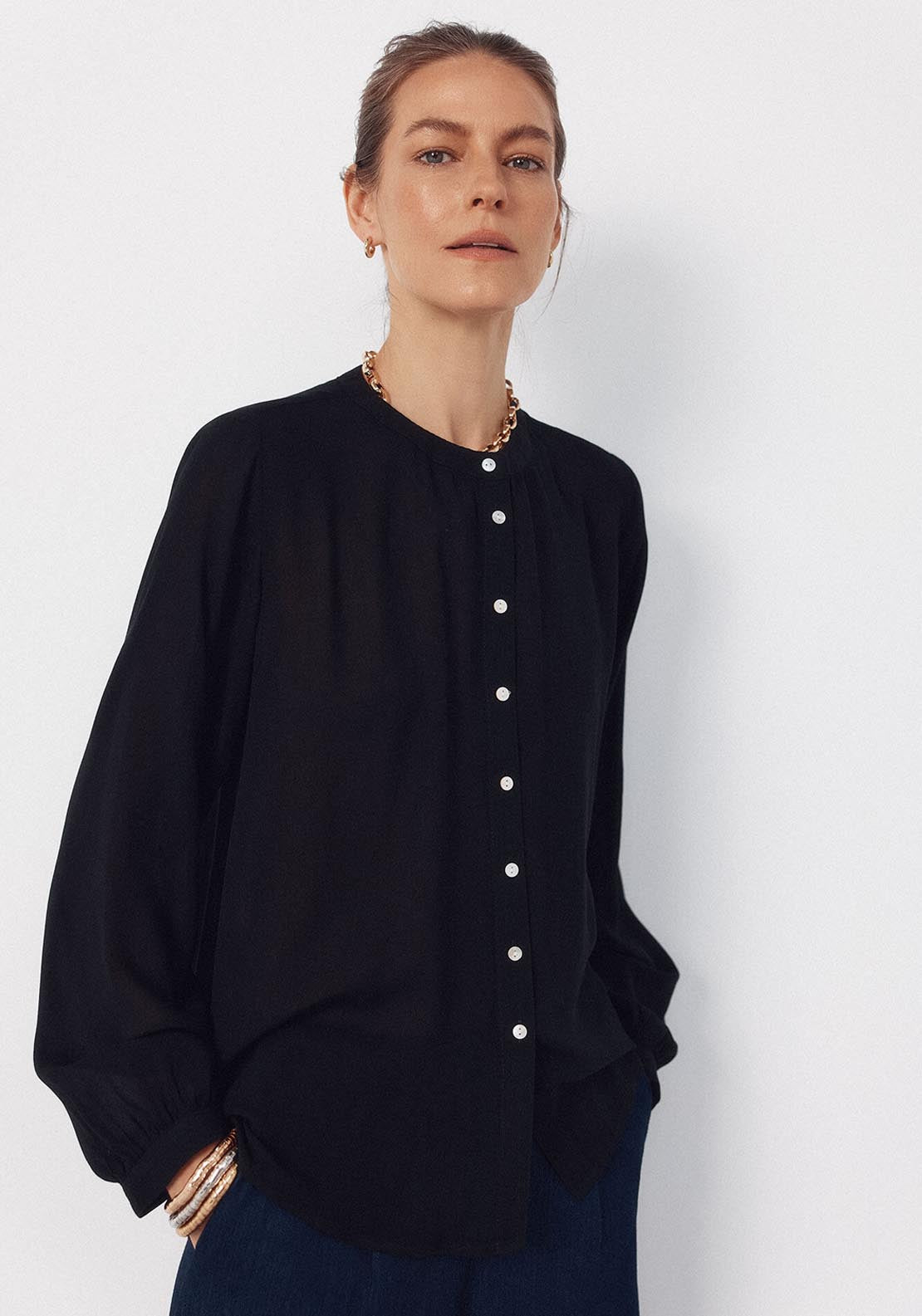 Round Neck Blouse - Multicolour