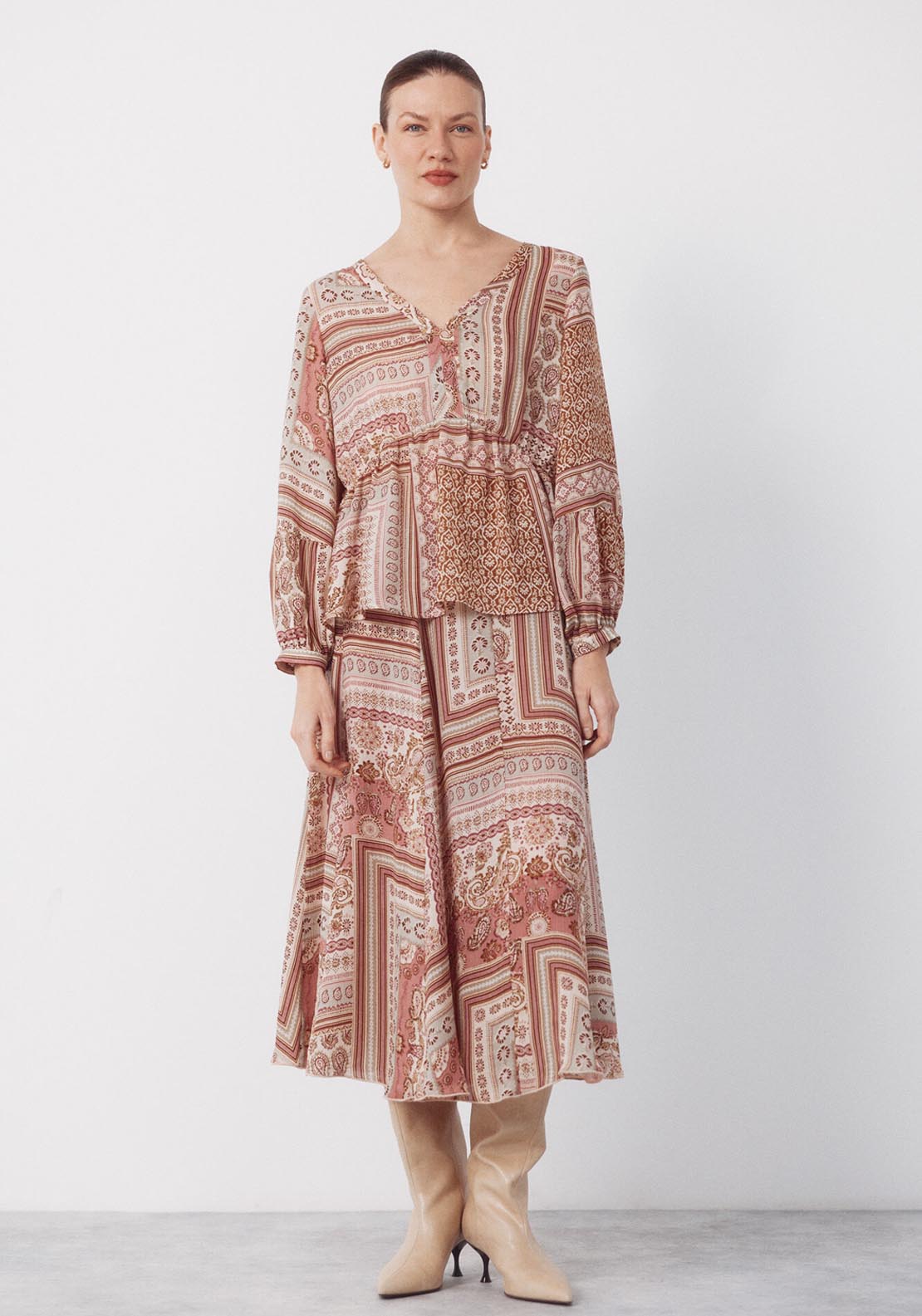 Printed Blouse - Purple