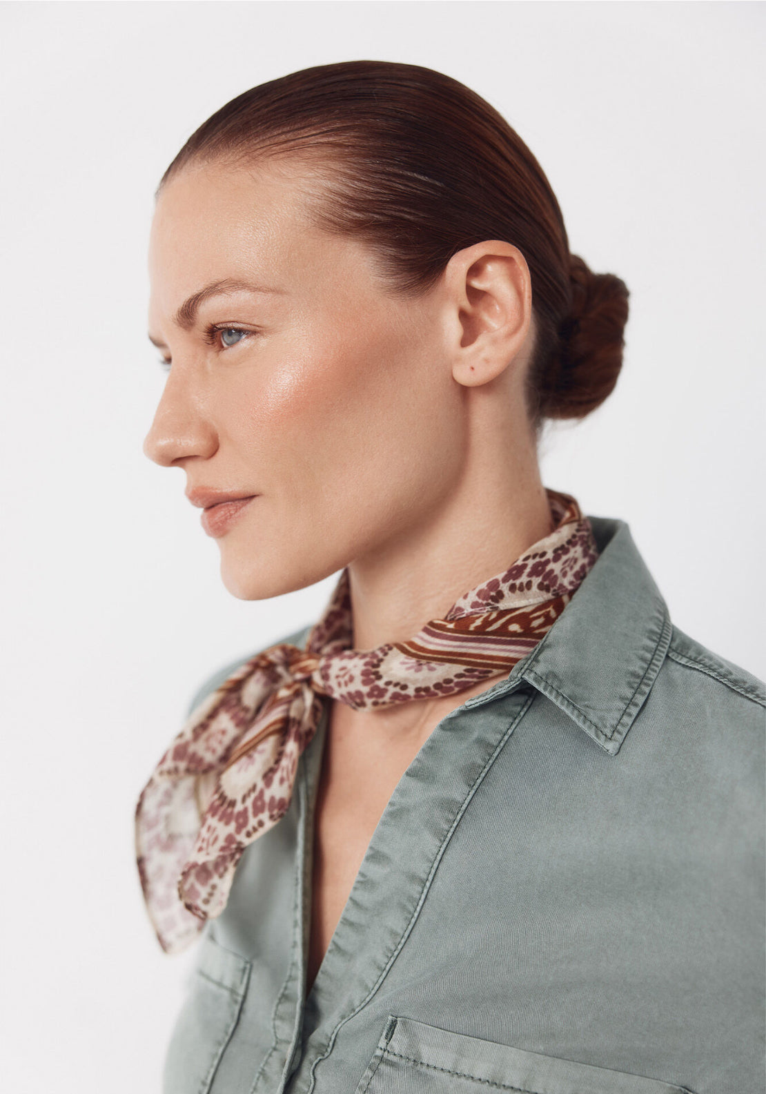 Cortefiel Tencel Denim Shirt - Green 4 Shaws Department Stores