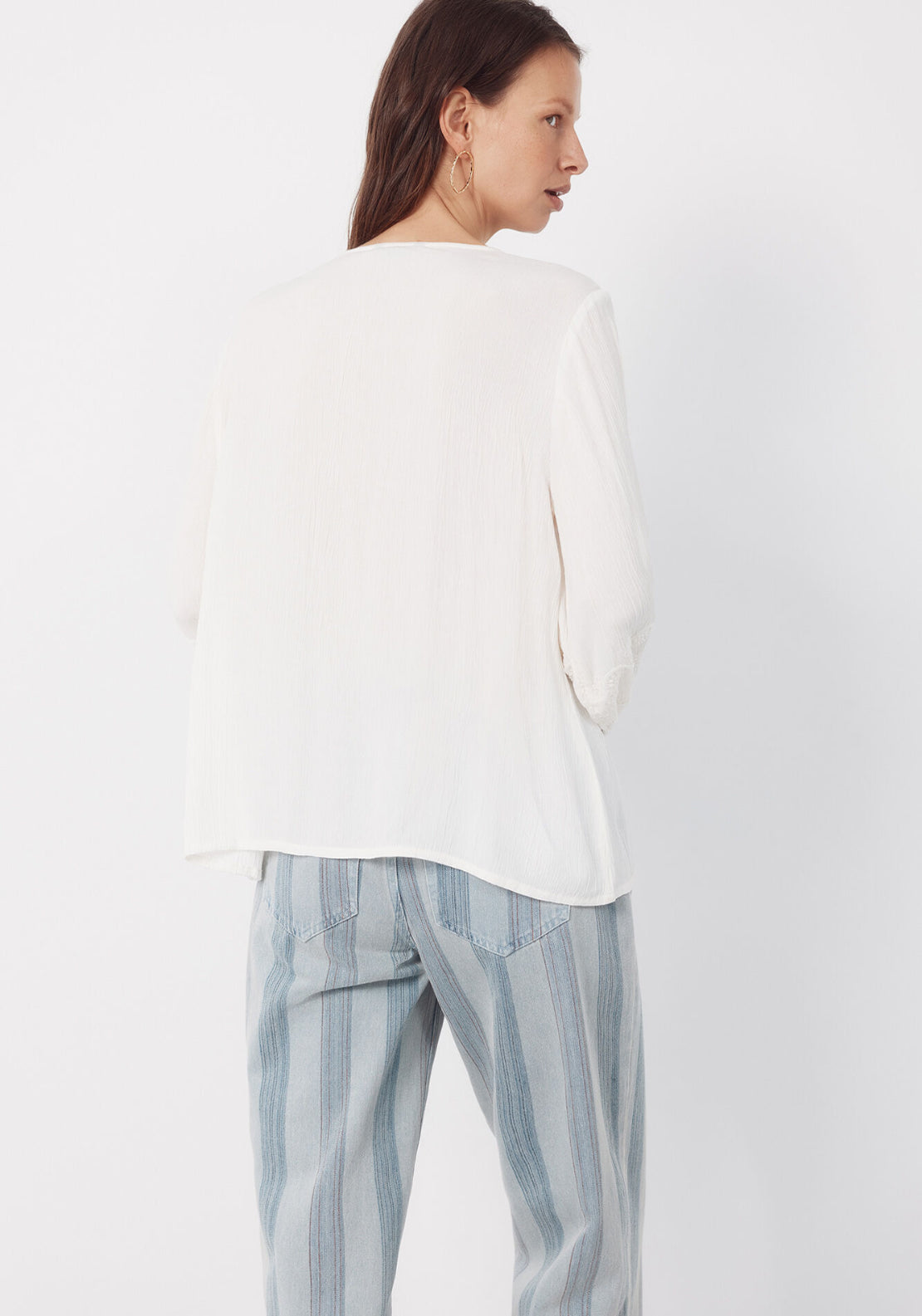 Embroidered Blouse - Cream