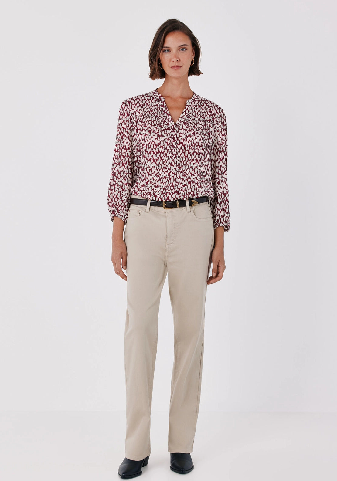 Printed Fluid Blouse - Blue Print