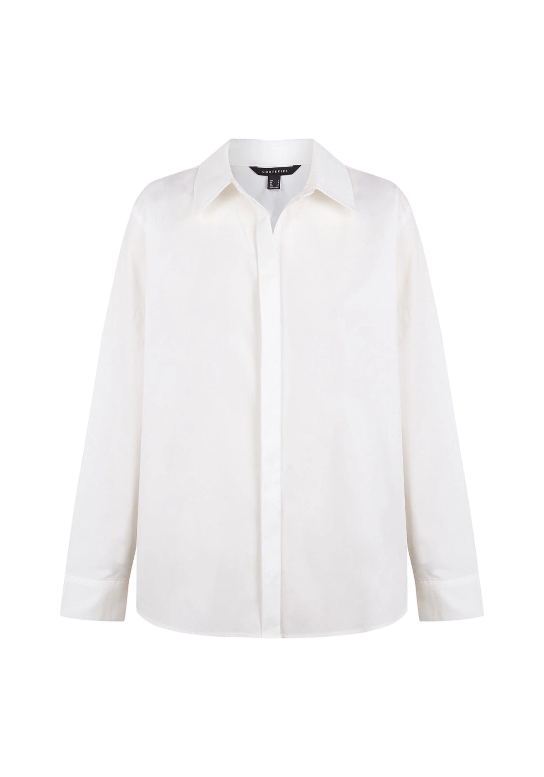 Classic Lapel Collar Shirt - White