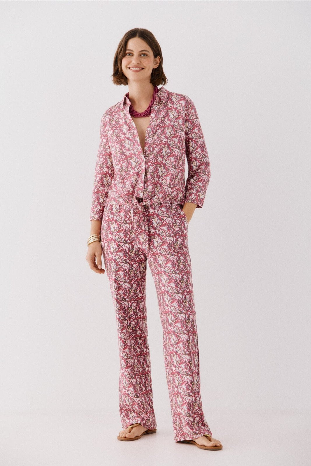 Cortefiel Printed Shirt With Knot - Multicoloured 5 Shaws Department Stores