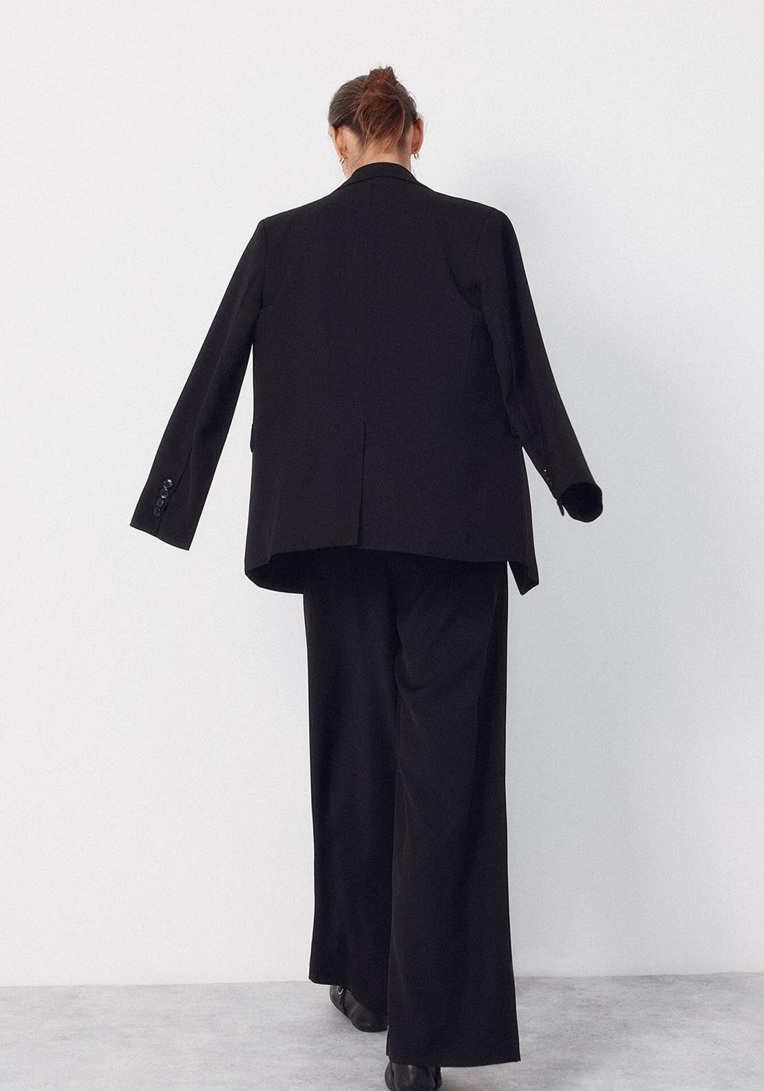 Tailored Trousers With Buttons - Black
