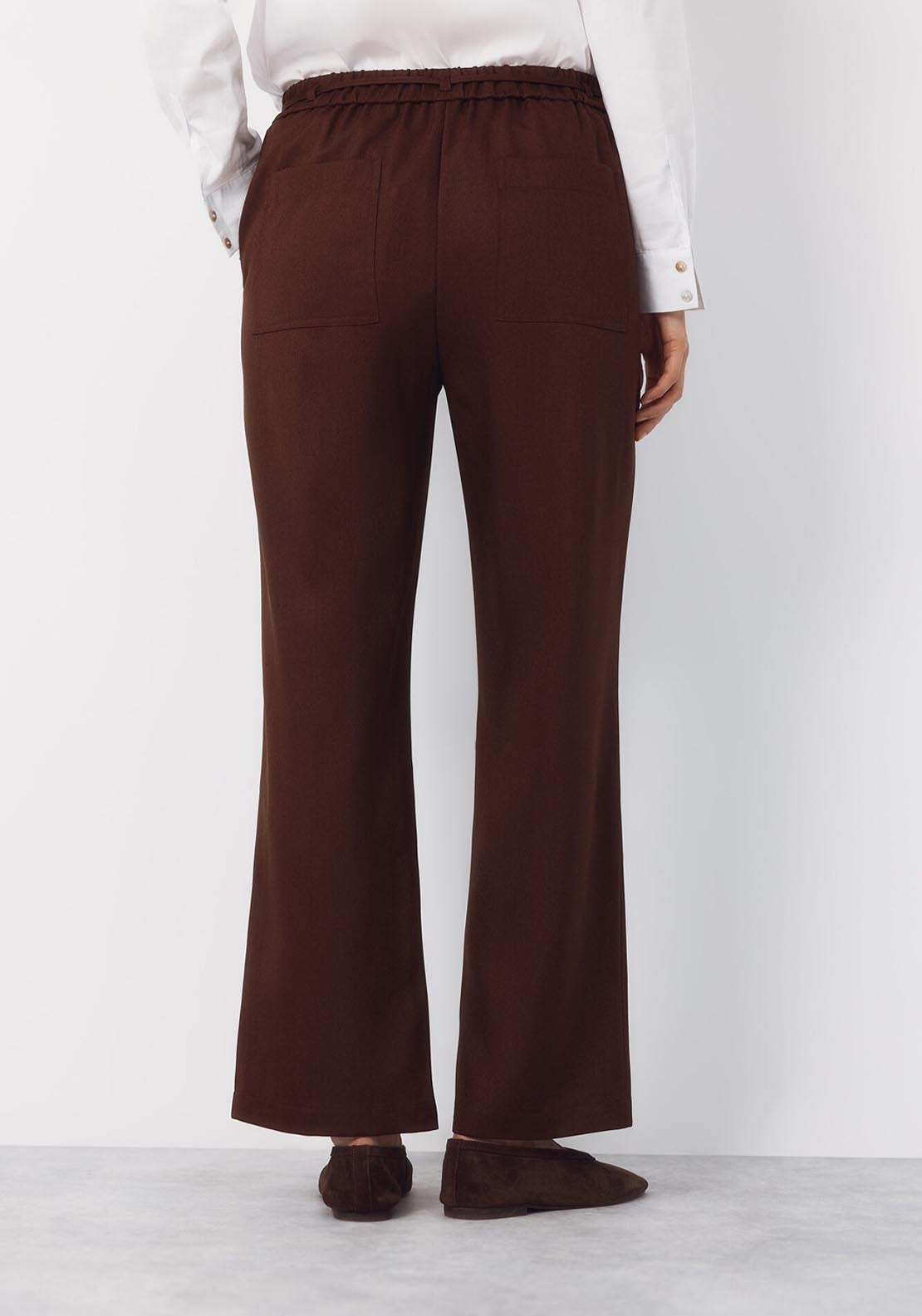 Dress Pants With Belt - Brown