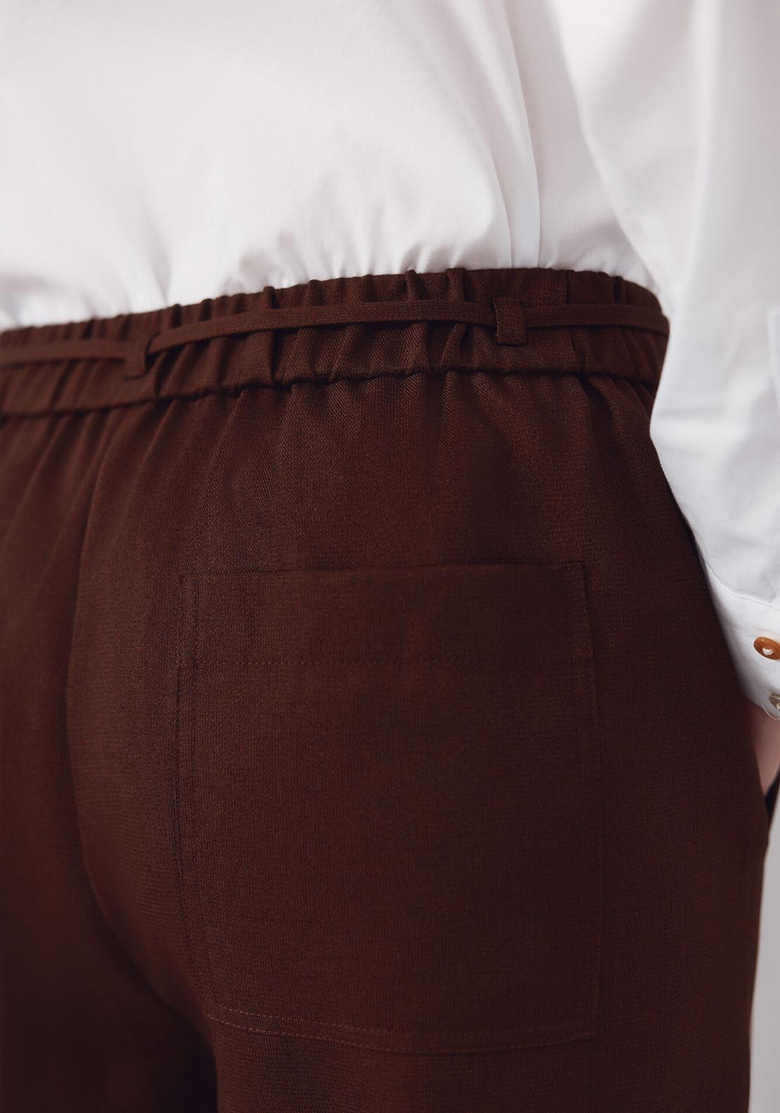 Dress Pants With Belt - Brown