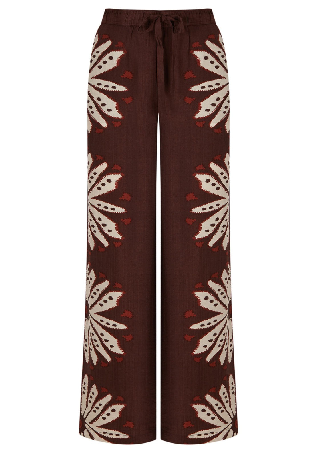 Cortefiel Print Trousers Positioned - Brown 8 Shaws Department Stores