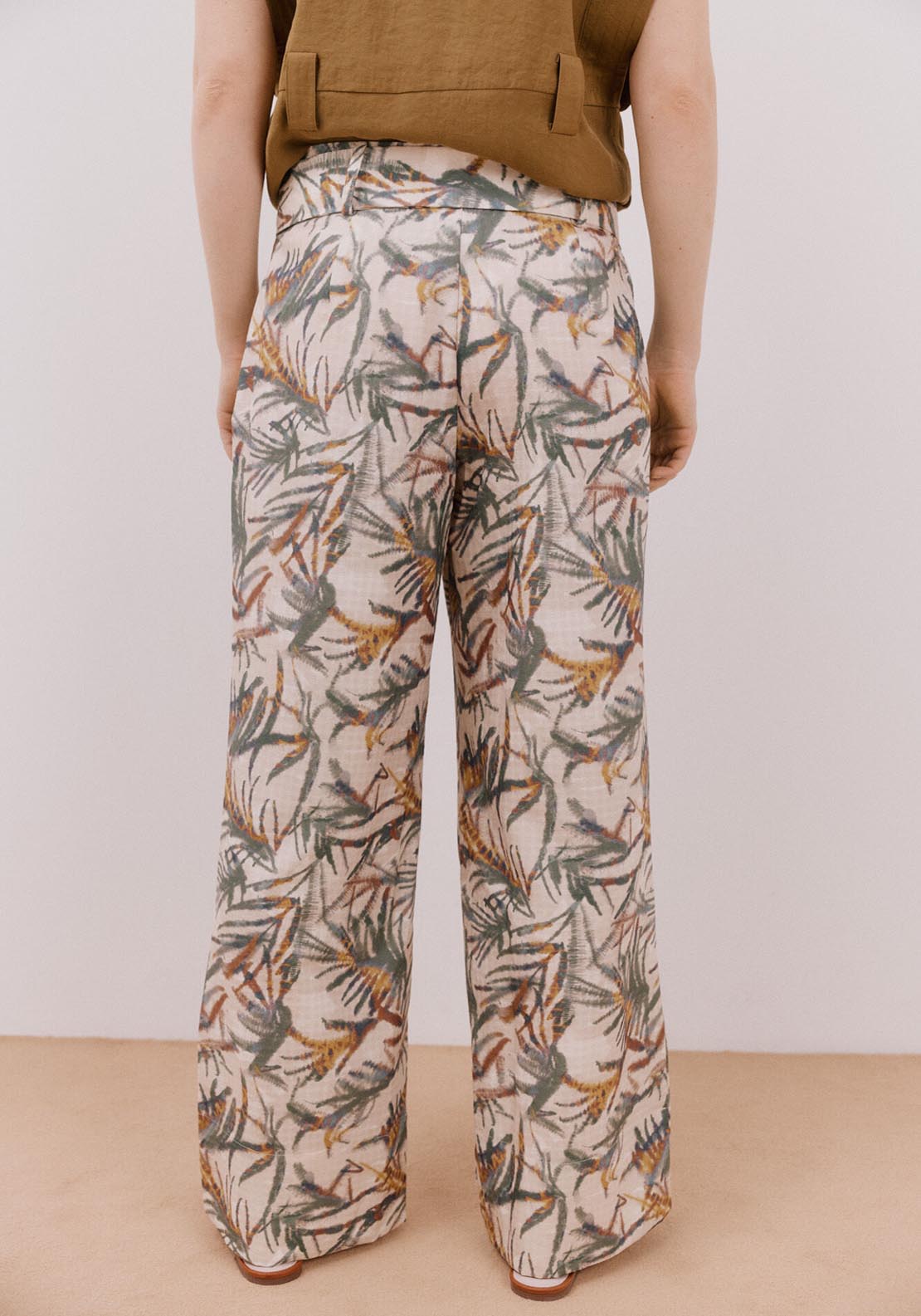 Cortefiel Flowing Printed Trousers - Multicoloured 2 Shaws Department Stores