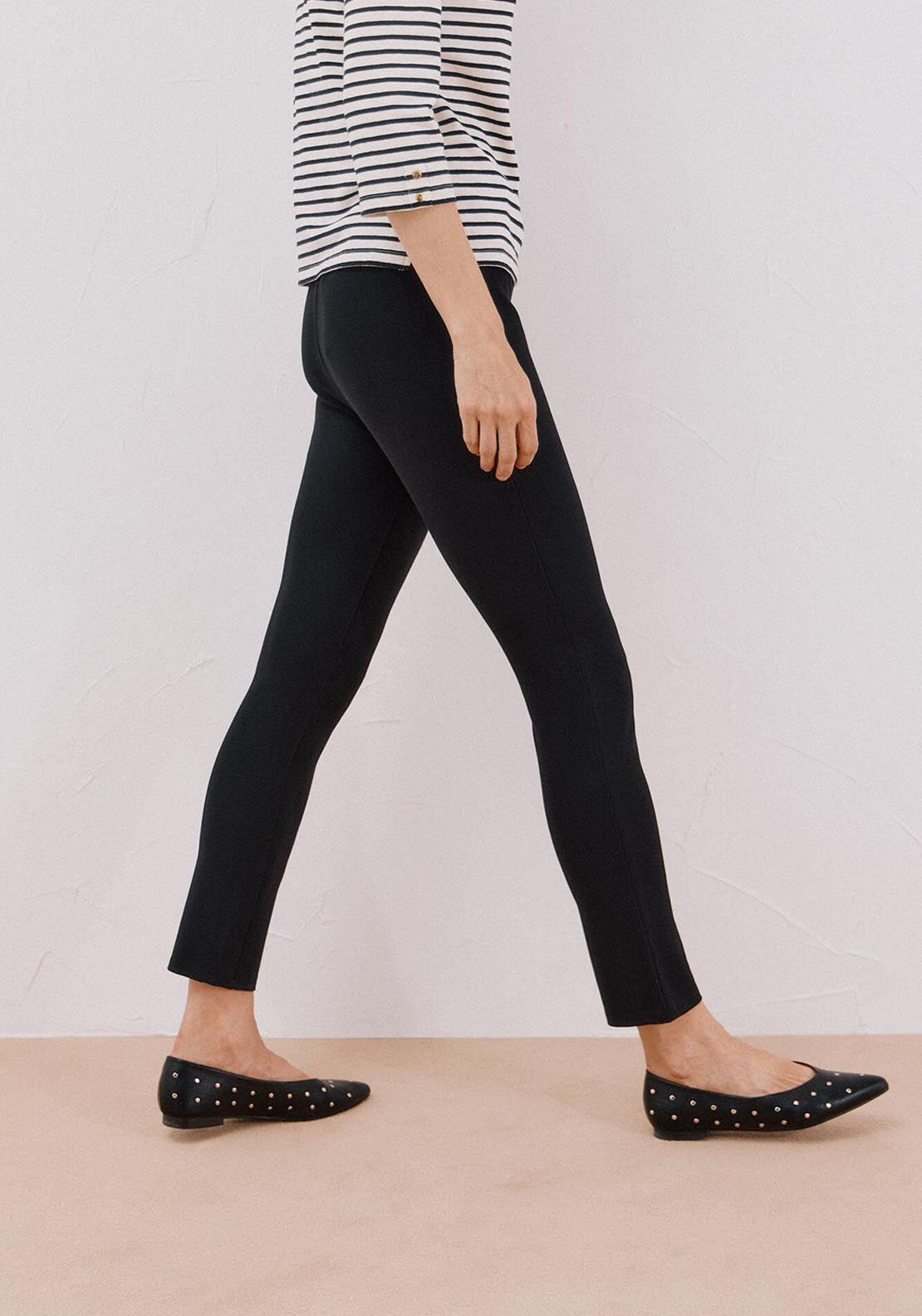 Jersey-Knit Leggings - Black